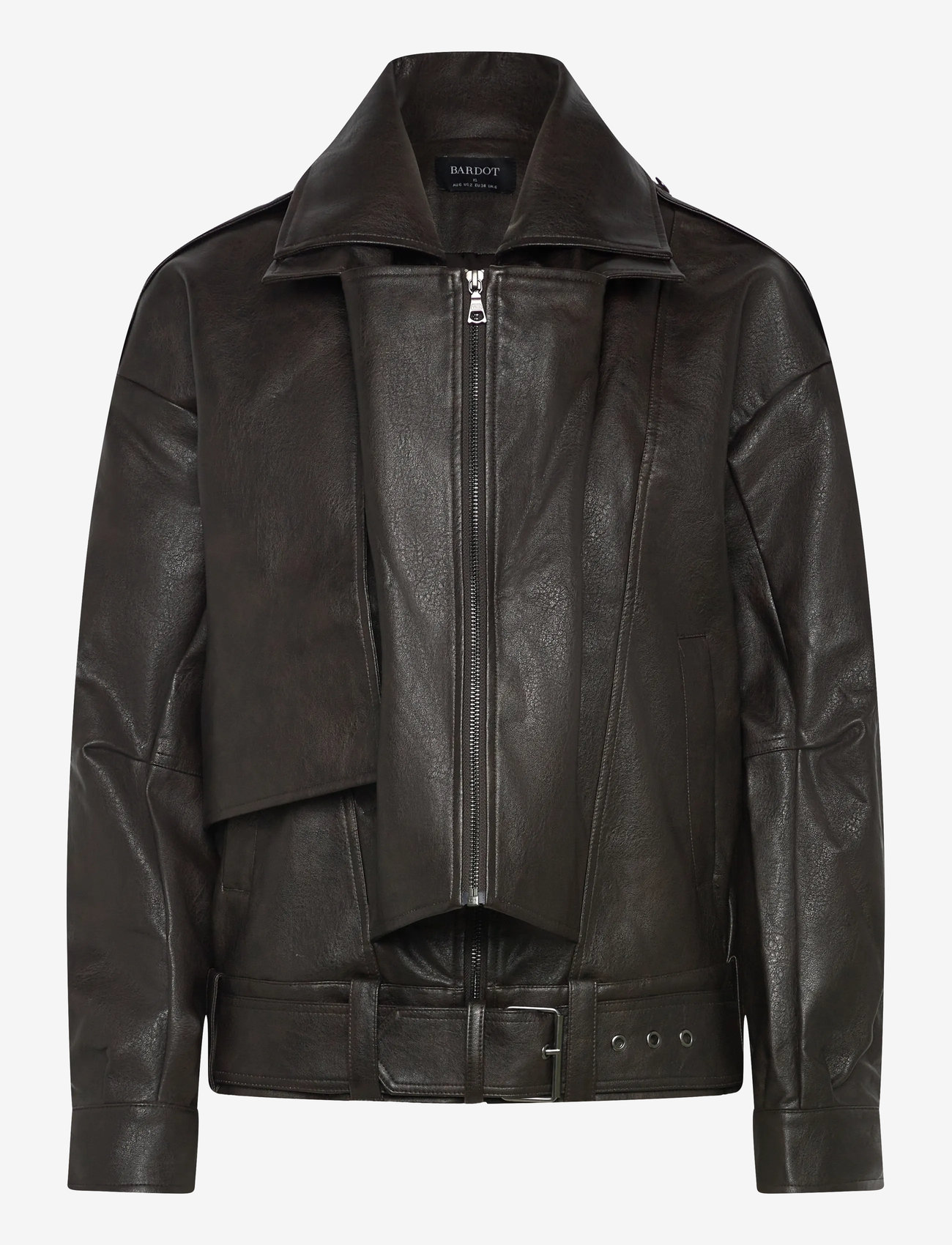Bardot - KAVI VEGAN LEATHER JACKET - lederjacken - dark choco - 3