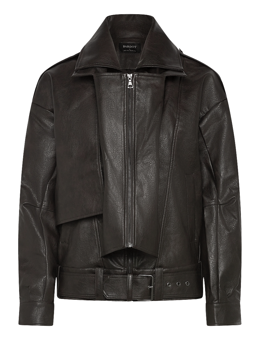 Bardot - KAVI VEGAN LEATHER JACKET - lederjacken - dark choco - 3