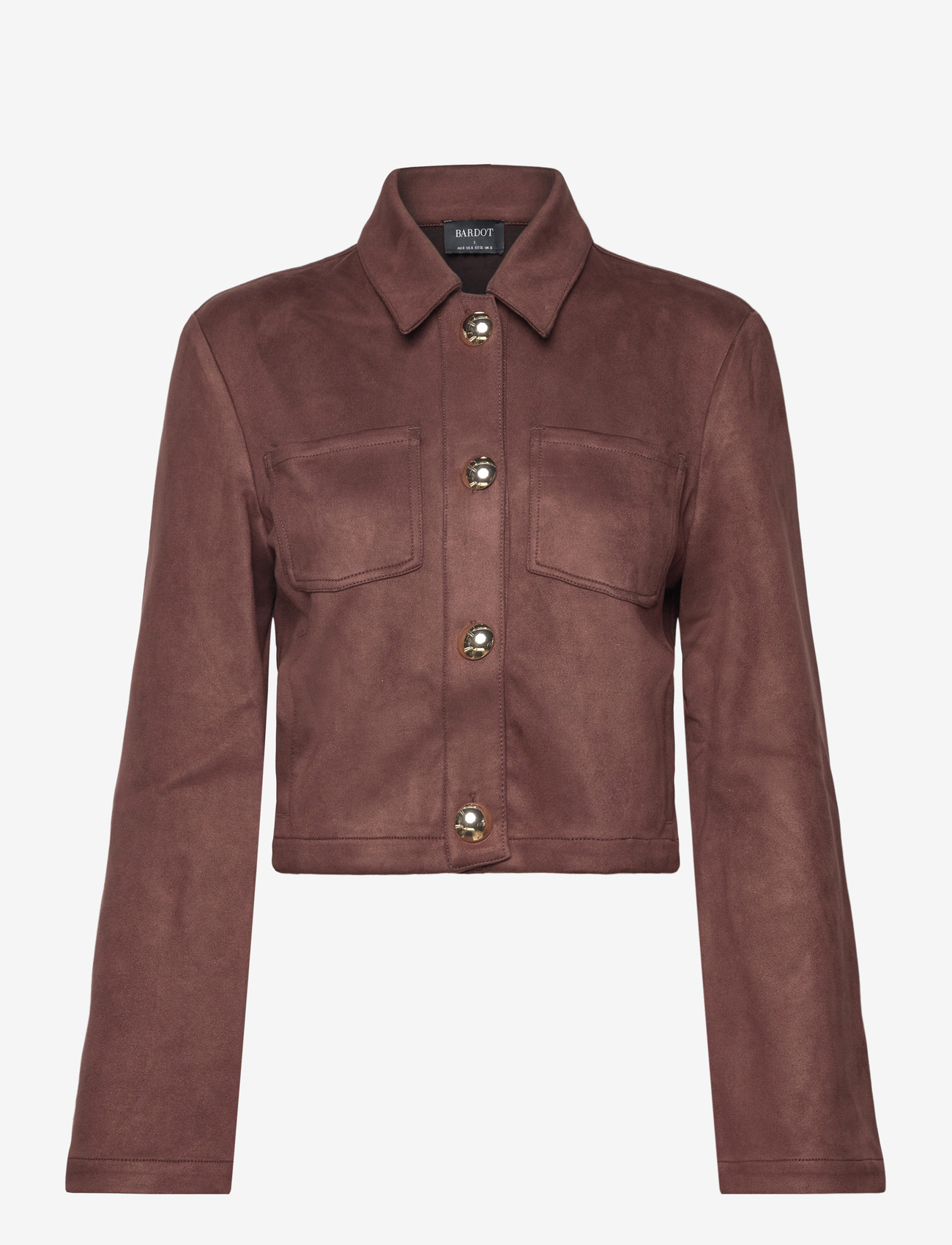Bardot - LORENZO VEGAN SUEDE SHIRT - utility jackets - chocolate - 0