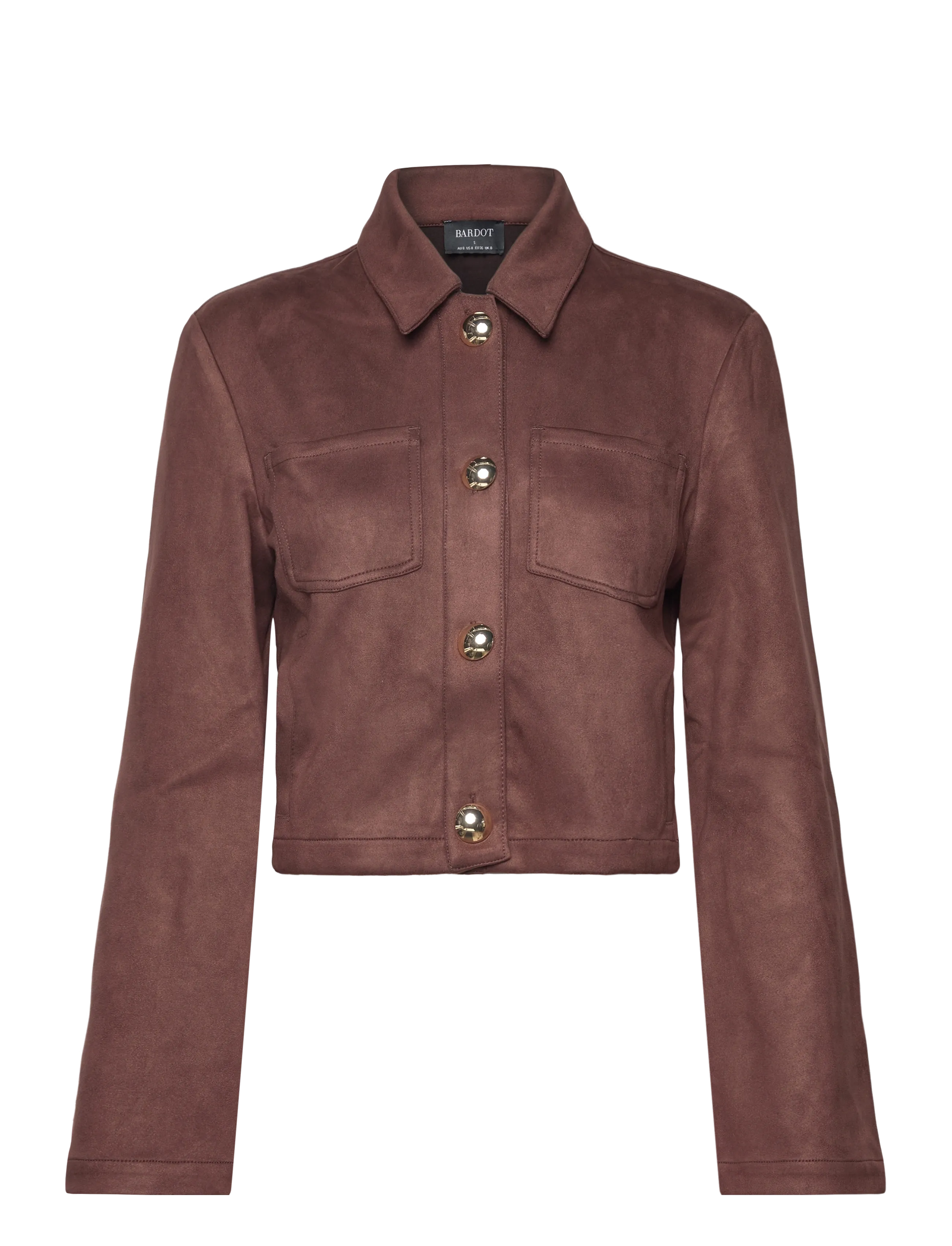 Bardot LORENZO VEGAN SUEDE SHIRT - Bardot - CHOCOLATE / brown
