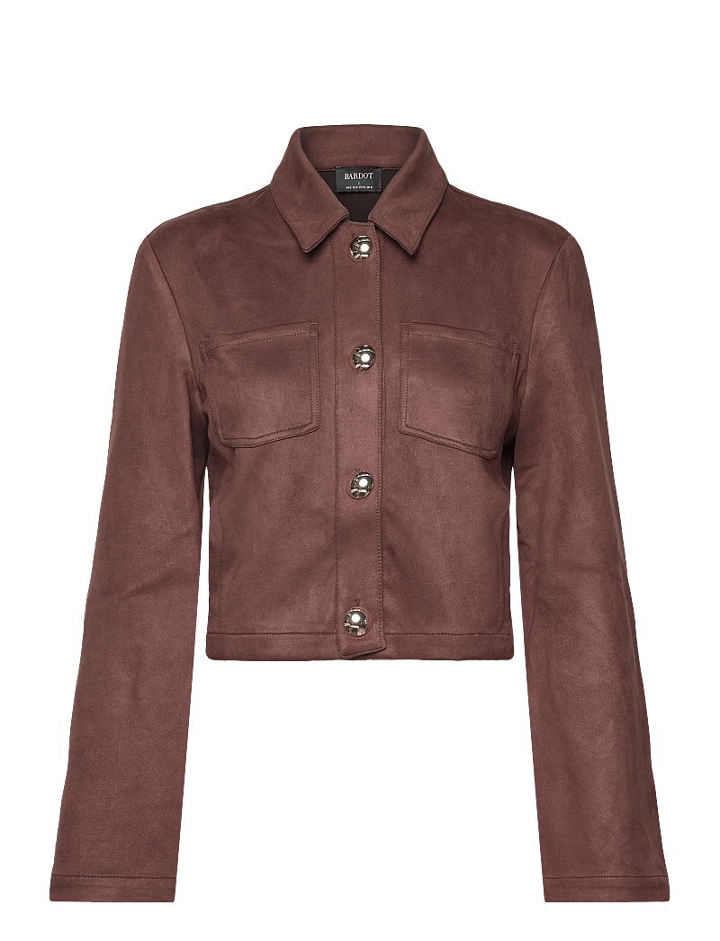 Bardot - LORENZO VEGAN SUEDE SHIRT - utility jackets - chocolate - 0