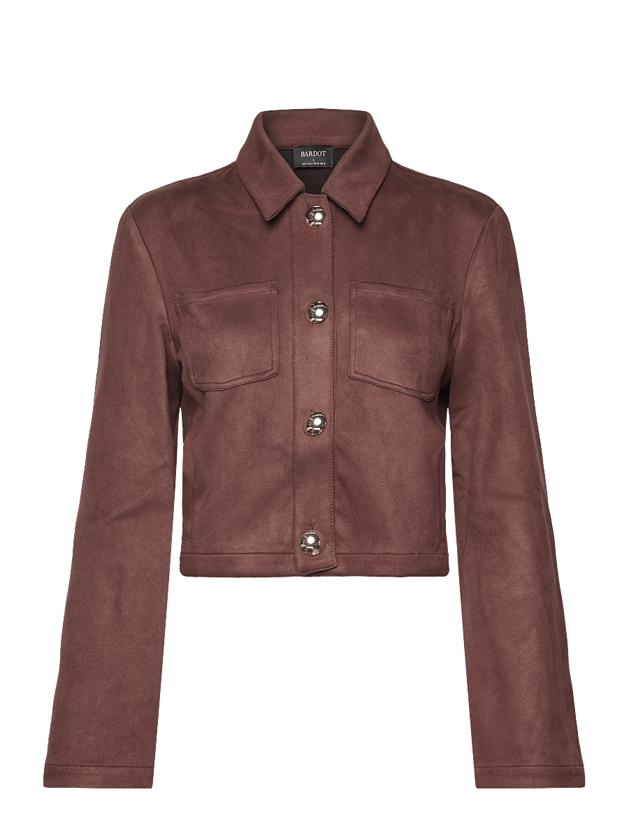 Bardot - LORENZO VEGAN SUEDE SHIRT - utility-jakid - chocolate - 1