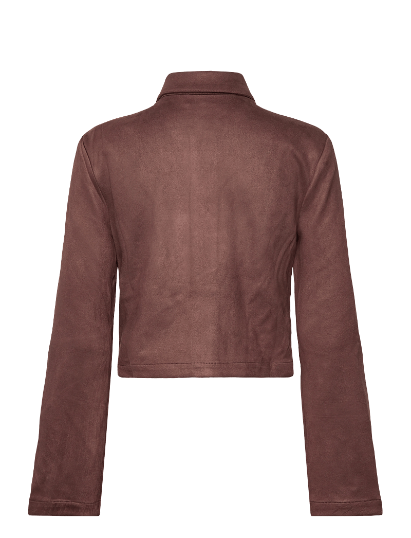 Bardot - LORENZO VEGAN SUEDE SHIRT - utility jackets - chocolate - 1