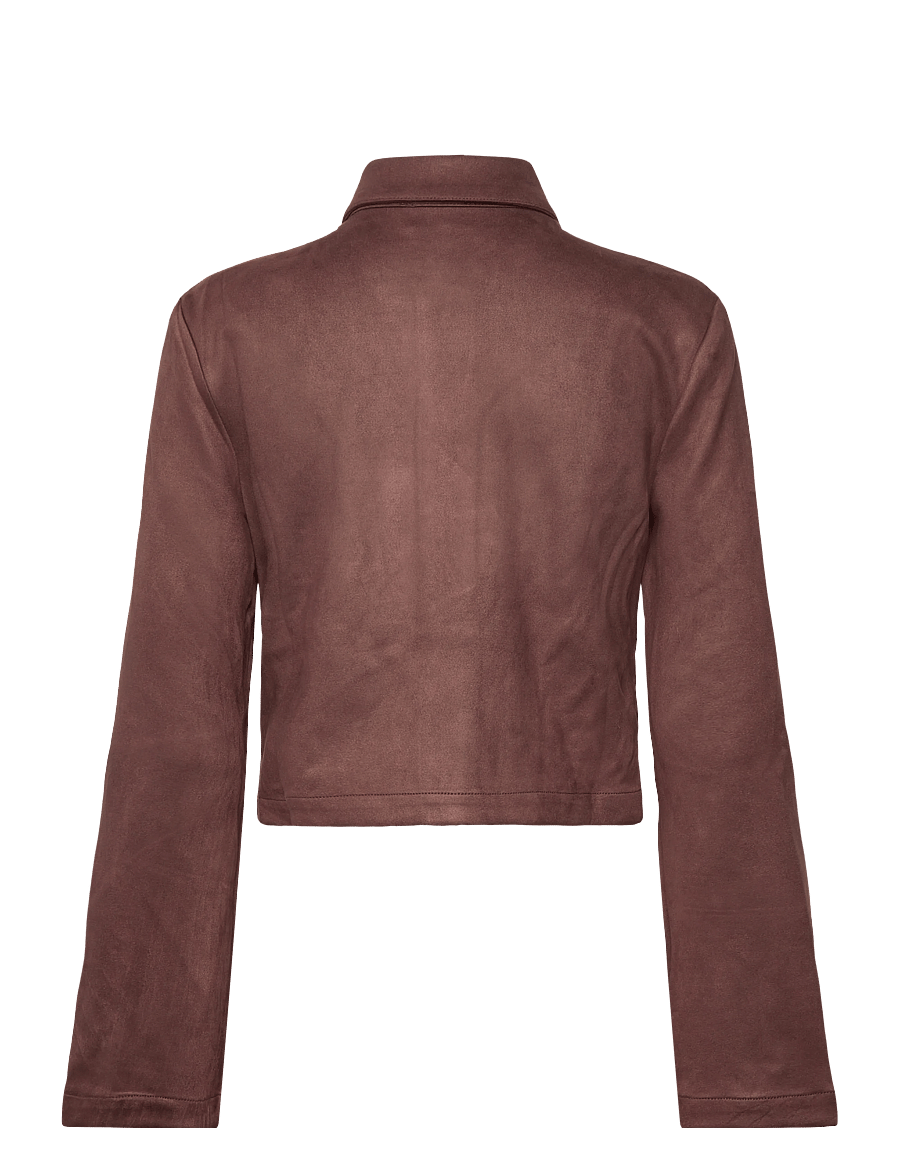 Bardot - LORENZO VEGAN SUEDE SHIRT - utility-jakid - chocolate - 2