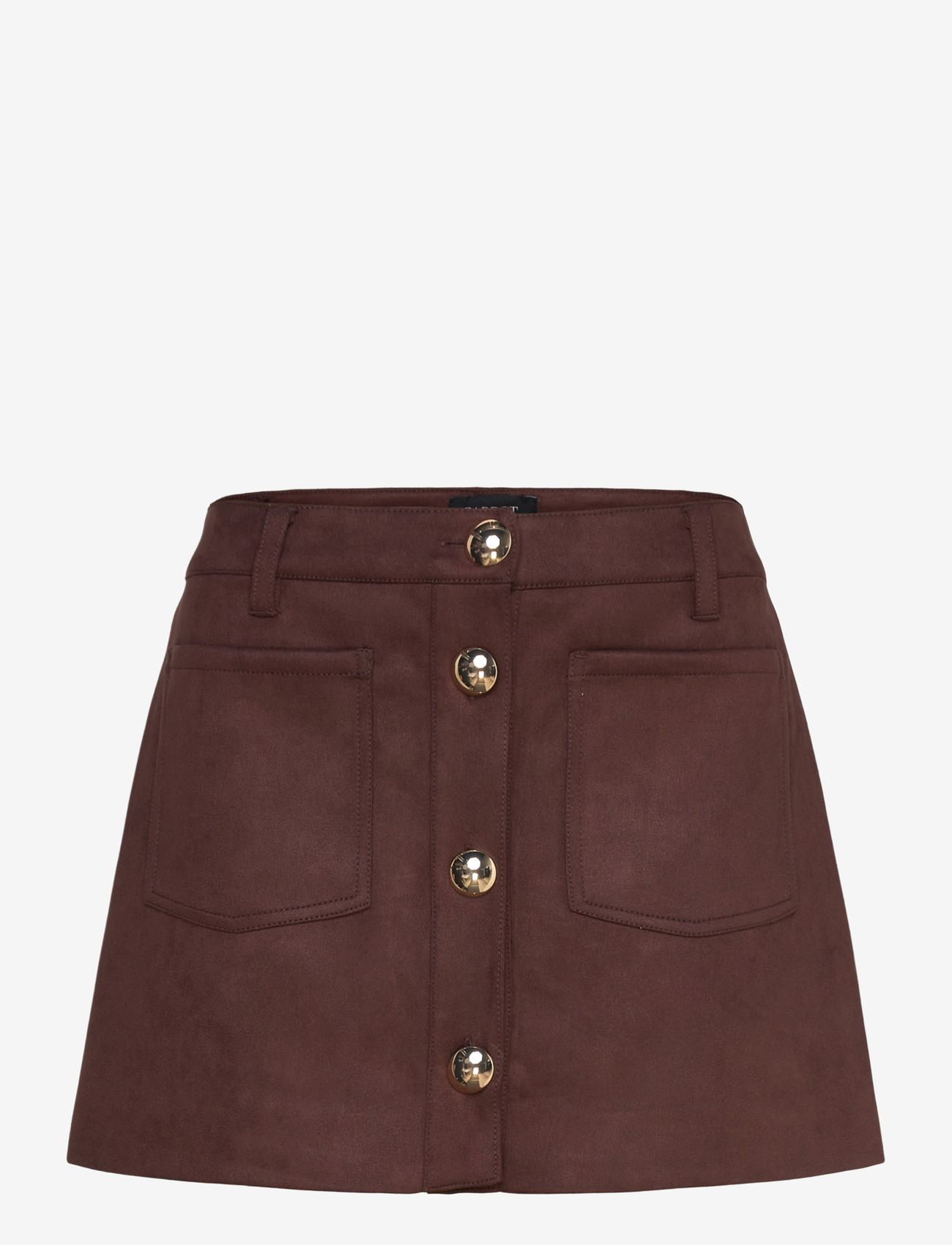 Bardot - LORENZO VEGAN SUEDE SKIRT - short skirts - chocolate - 0
