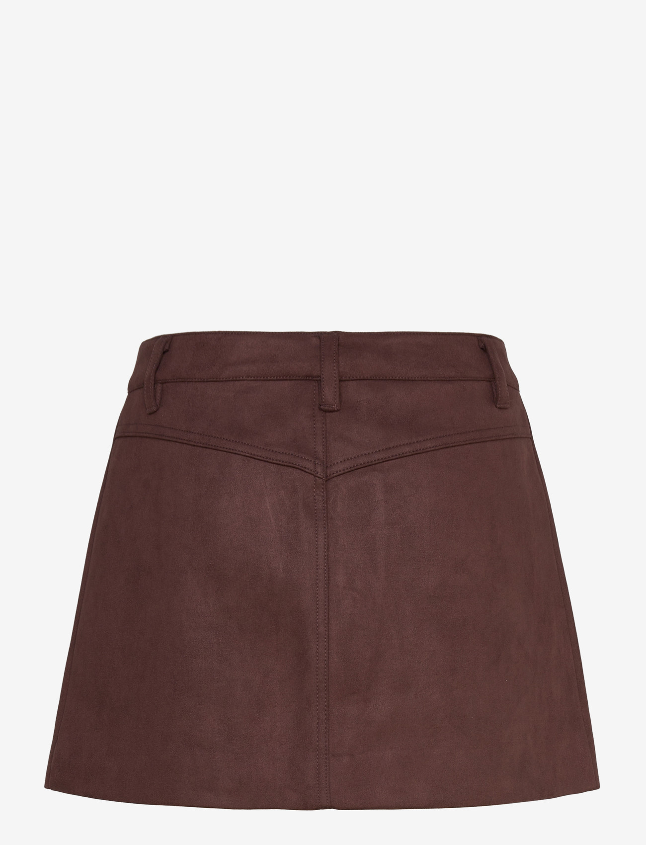 Bardot - LORENZO VEGAN SUEDE SKIRT - short skirts - chocolate - 1