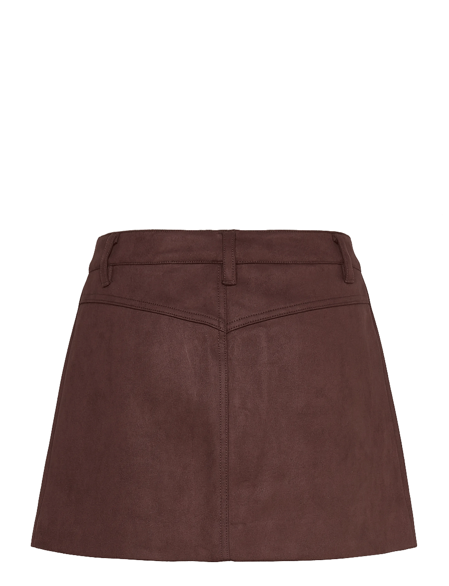 Bardot - LORENZO VEGAN SUEDE SKIRT - short skirts - chocolate - 2