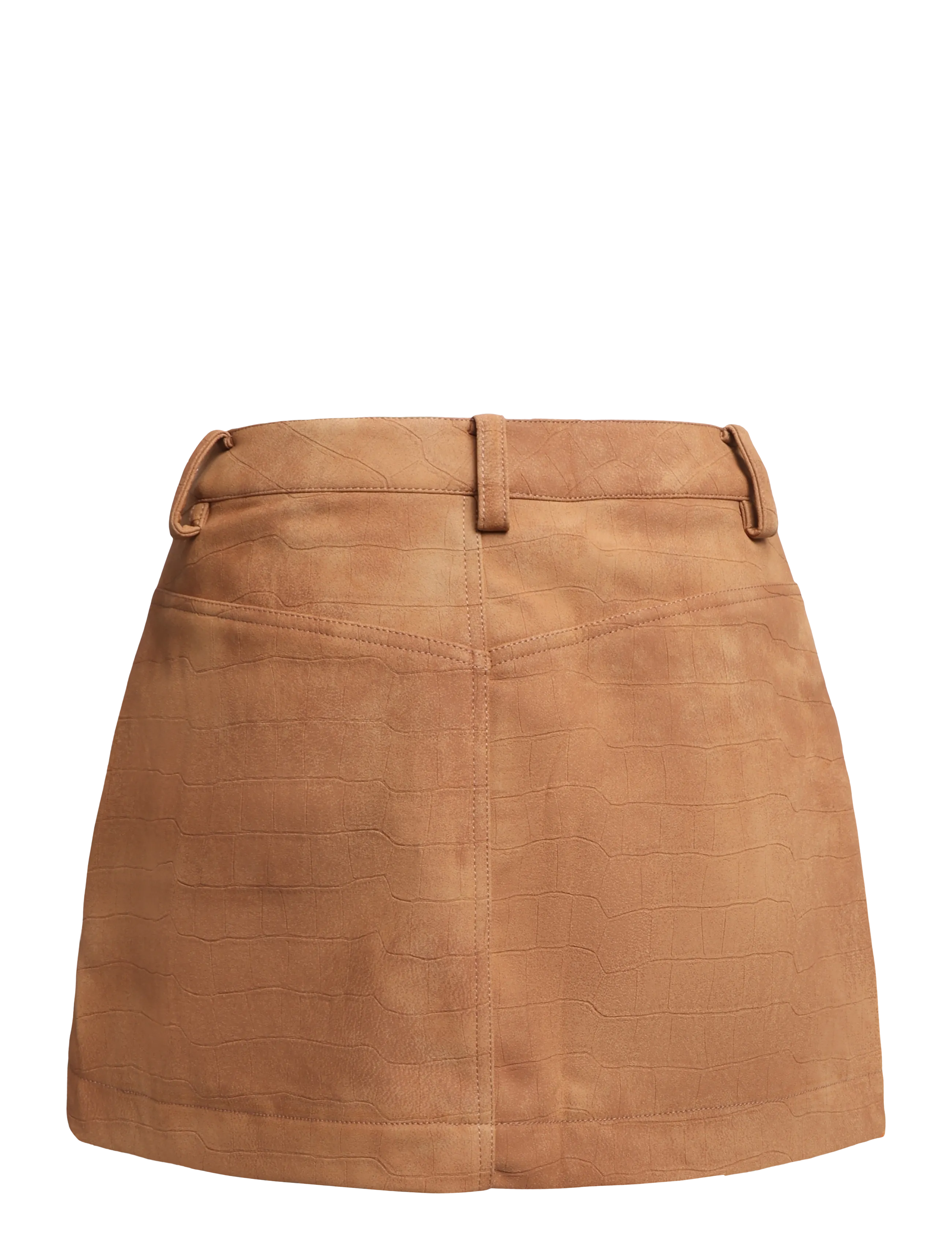 Bardot - LORENZO CROC VEGAN SUEDE SKIRT - korte nederdele - camel - 1