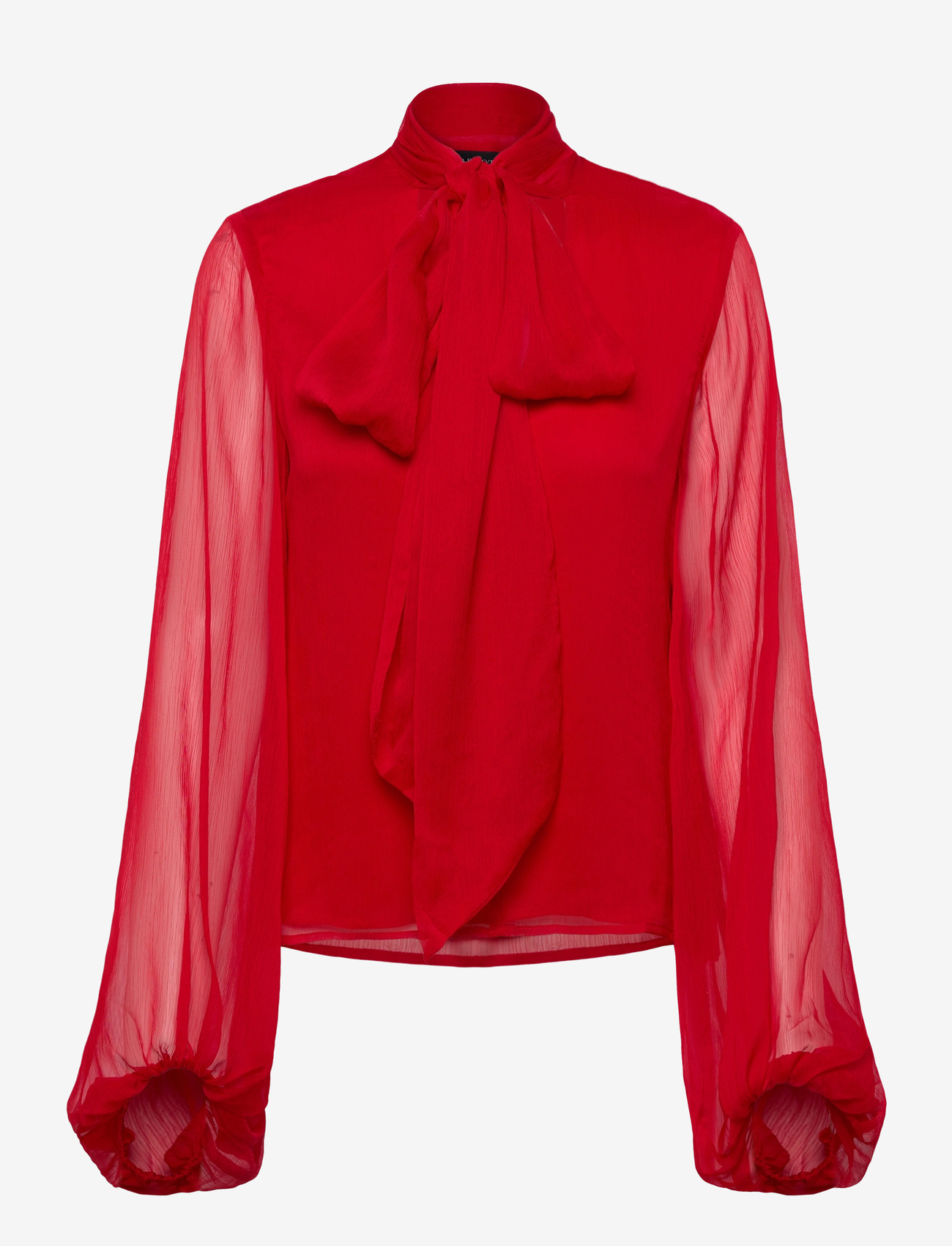 Bardot - SOLACE TIE FRONT BLOUSE - langärmlige blusen - deep red - 0