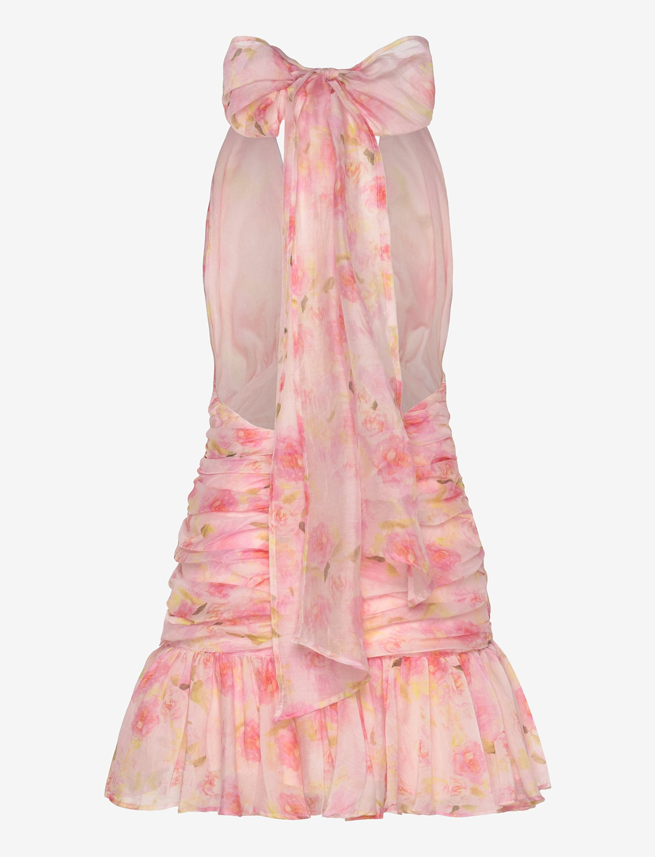 Bardot - MAVE HALTER NECK MINI DRESS - festklänningar - pink floral - 2