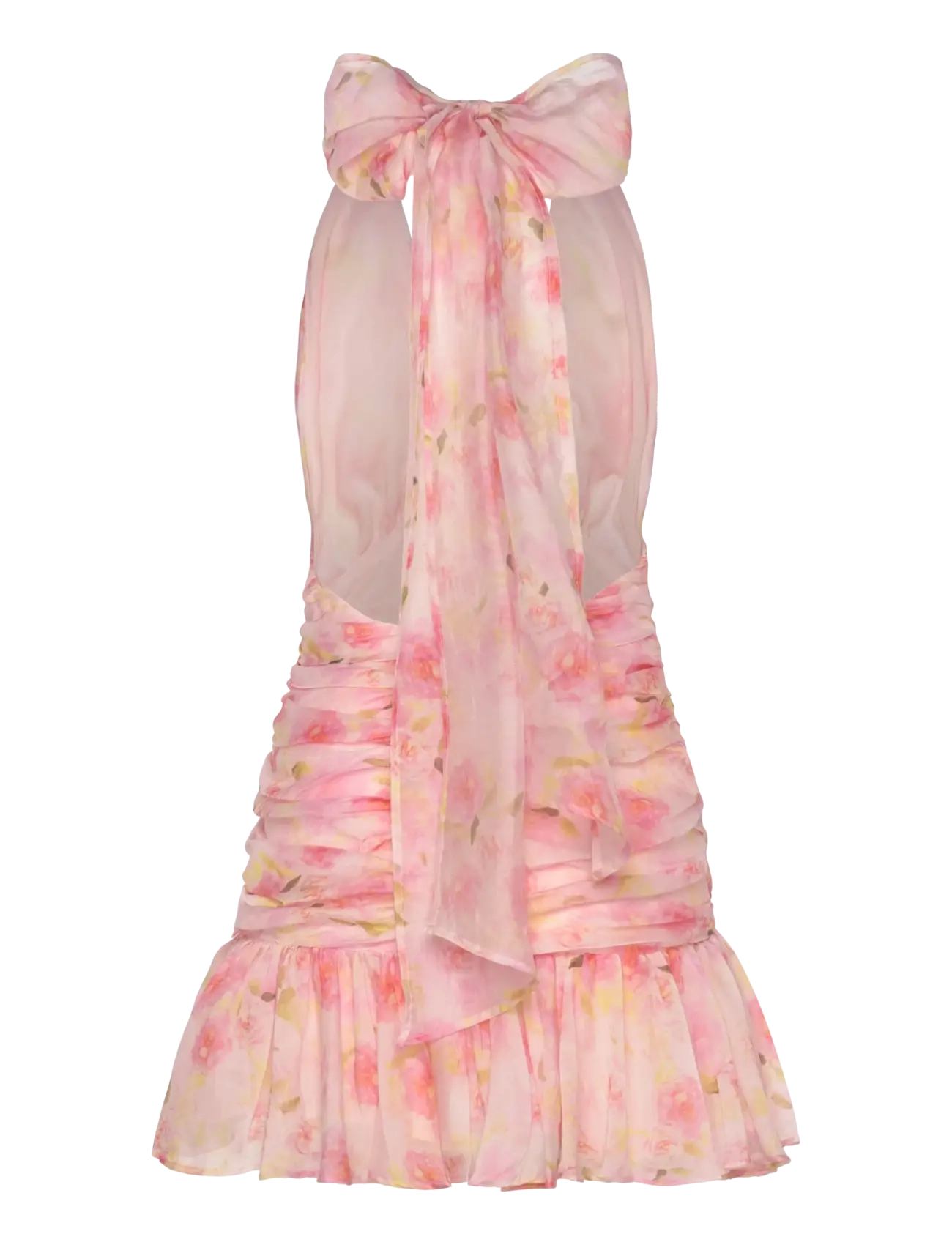 Bardot - MAVE HALTER NECK MINI DRESS - party dresses - pink floral - 2