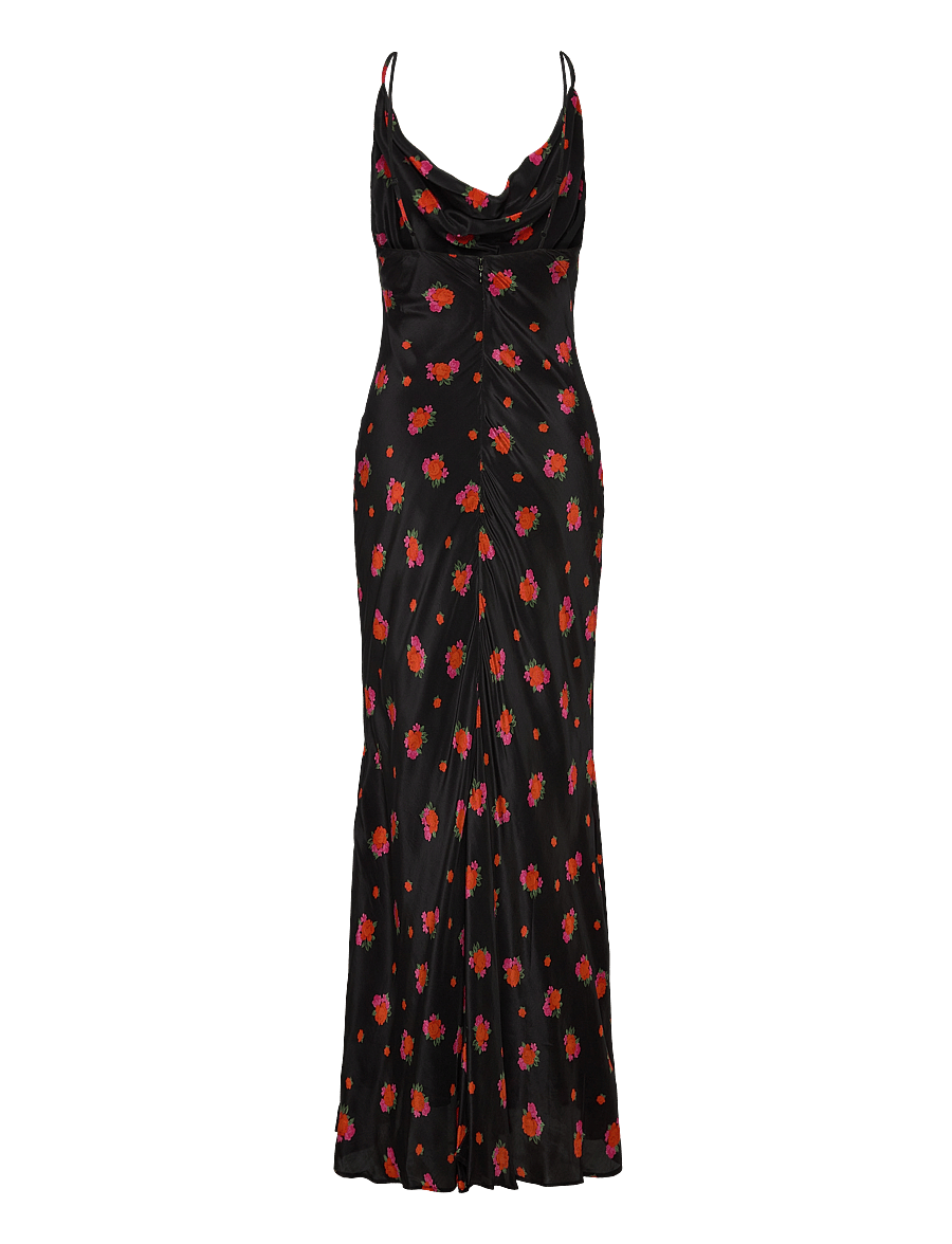 Bardot - MONROE COWL NECK MAXI DRESS - black floral - 2