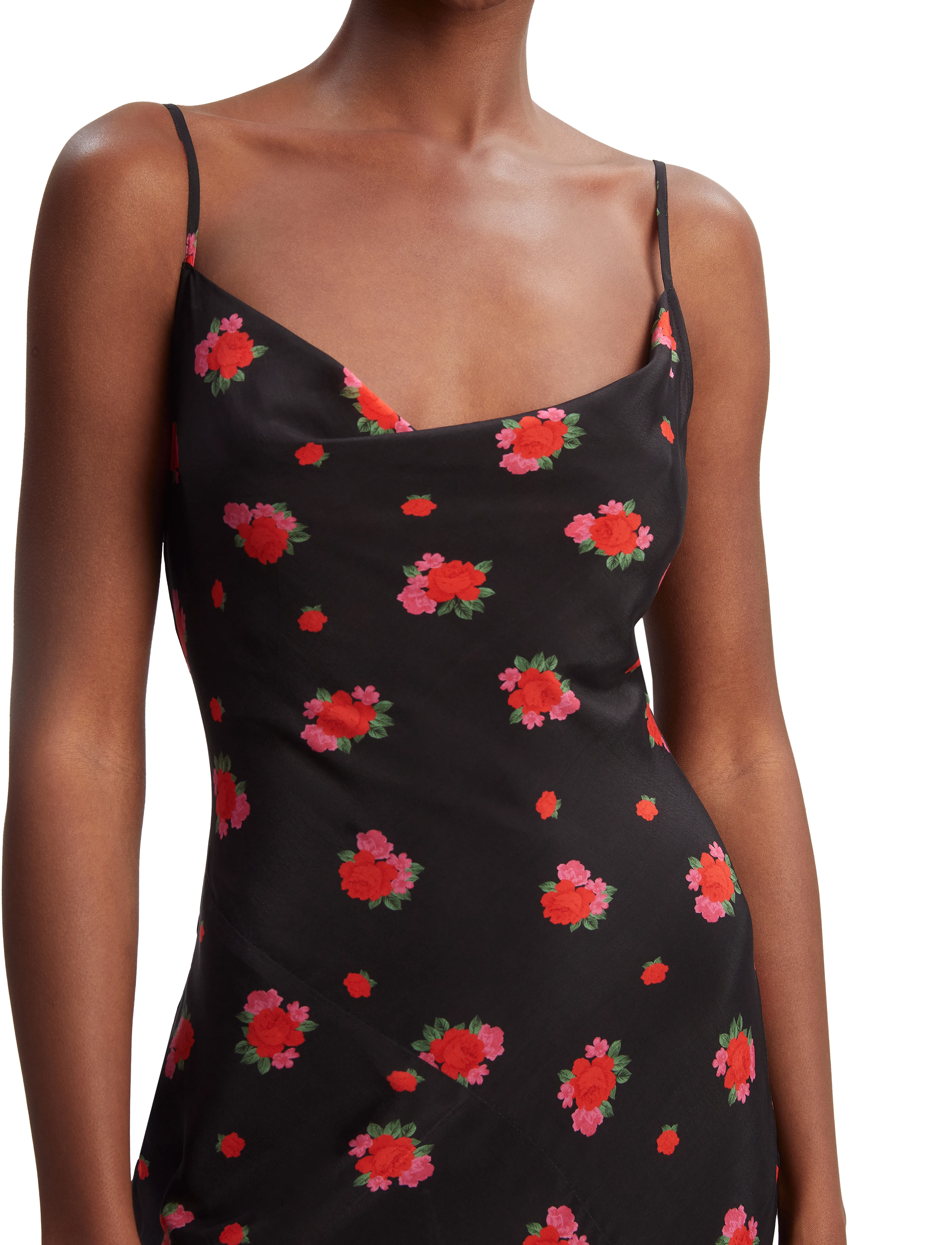 Bardot - MONROE COWL NECK MAXI DRESS - black floral - 3