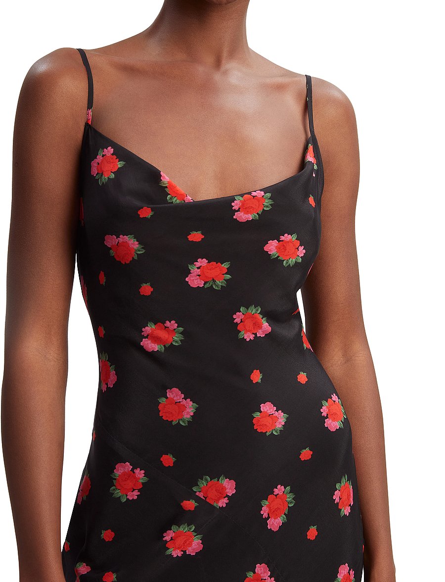 Bardot - MONROE COWL NECK MAXI DRESS - black floral - 3