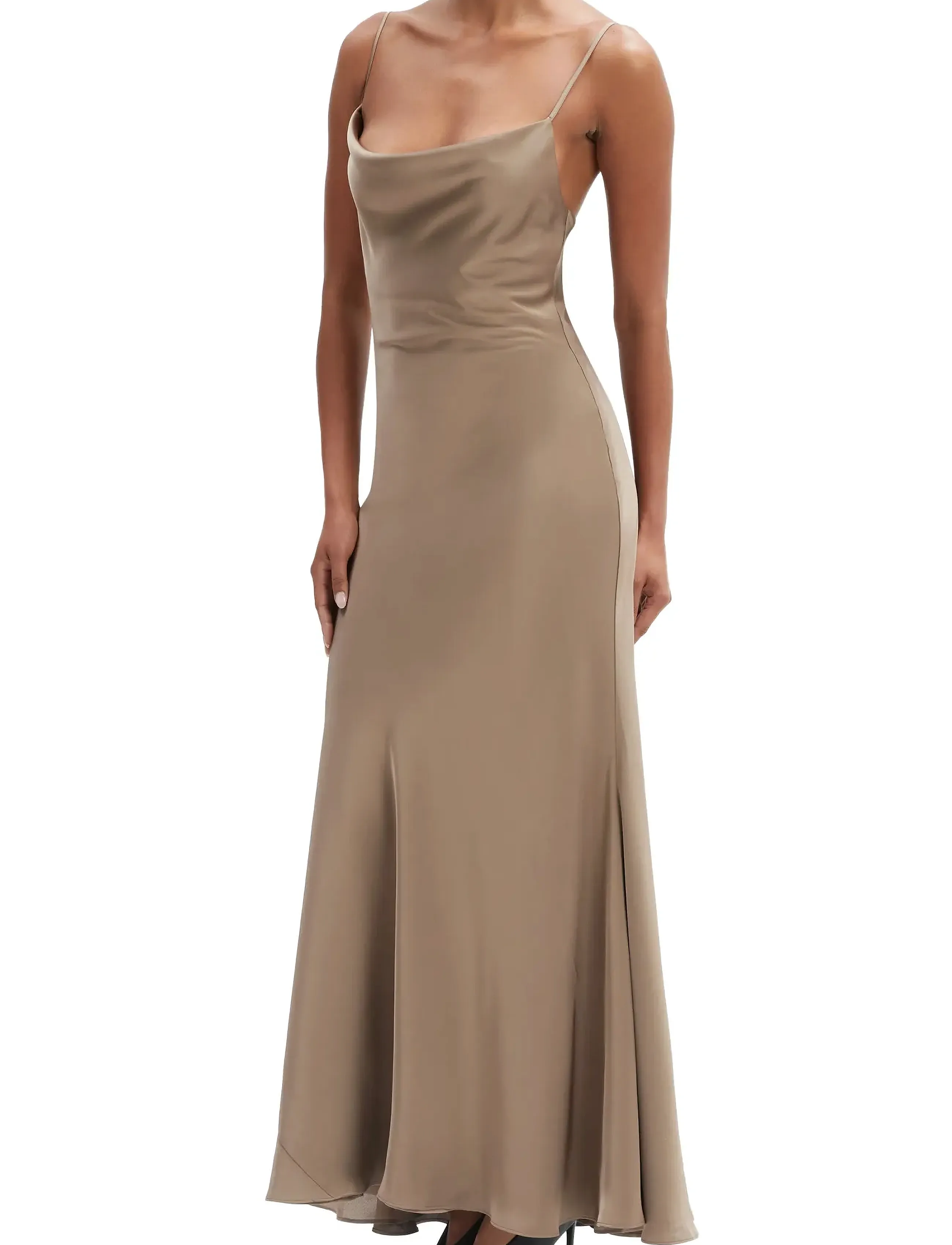 Bardot - MONROE COWL NECK MAXI DRESS - toffee - 3