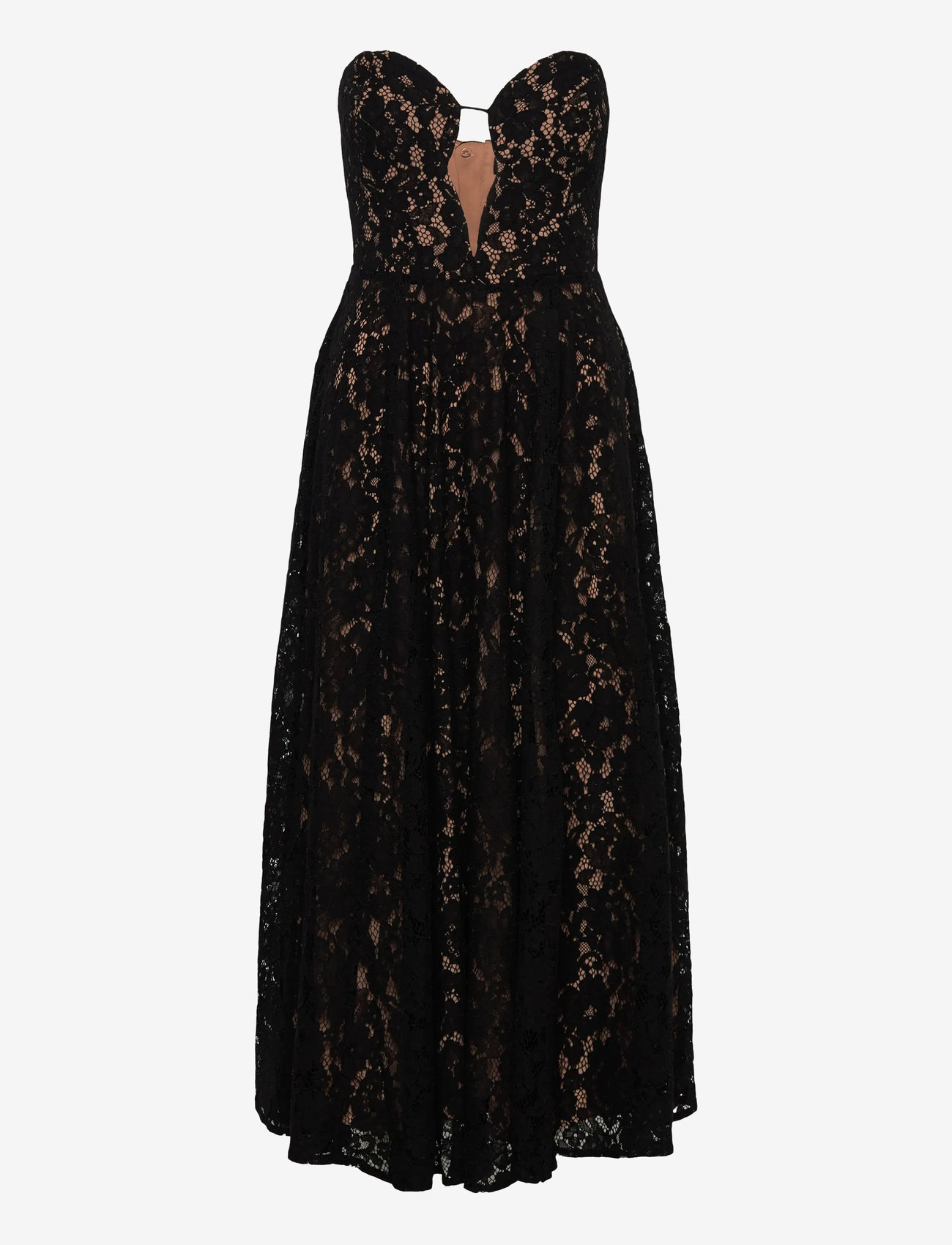 Bardot - OPAL VOLUME LACE MIDI DRESS - partíkjólar - black - 1