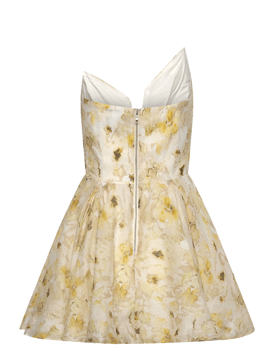 Bardot - ABRIELLE PRINTED MINI DRESS - festkjoler - yellow floral - 2