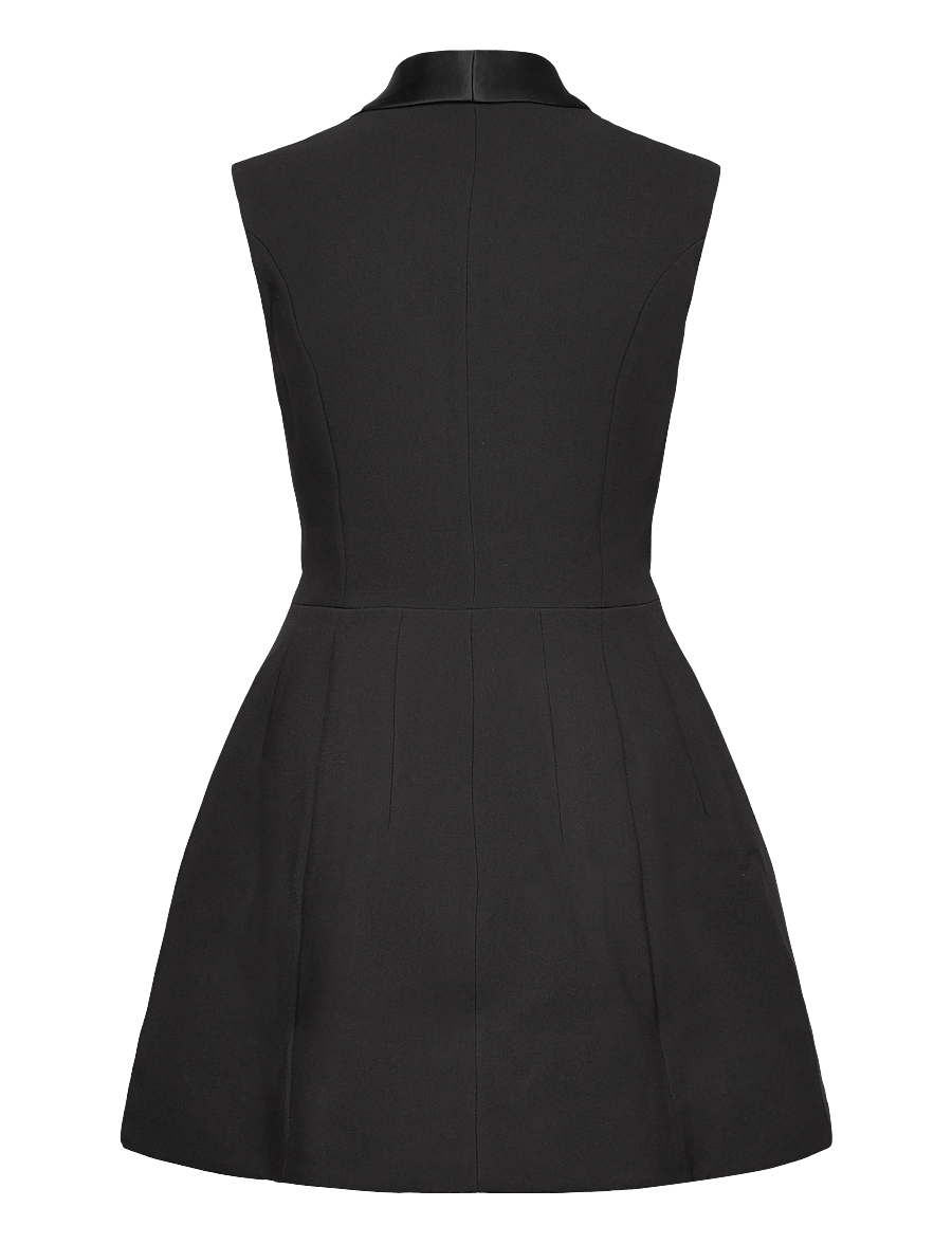 Bardot - DESTENE SATIN LAPEL MINI DRESS - partykleider - black - 2