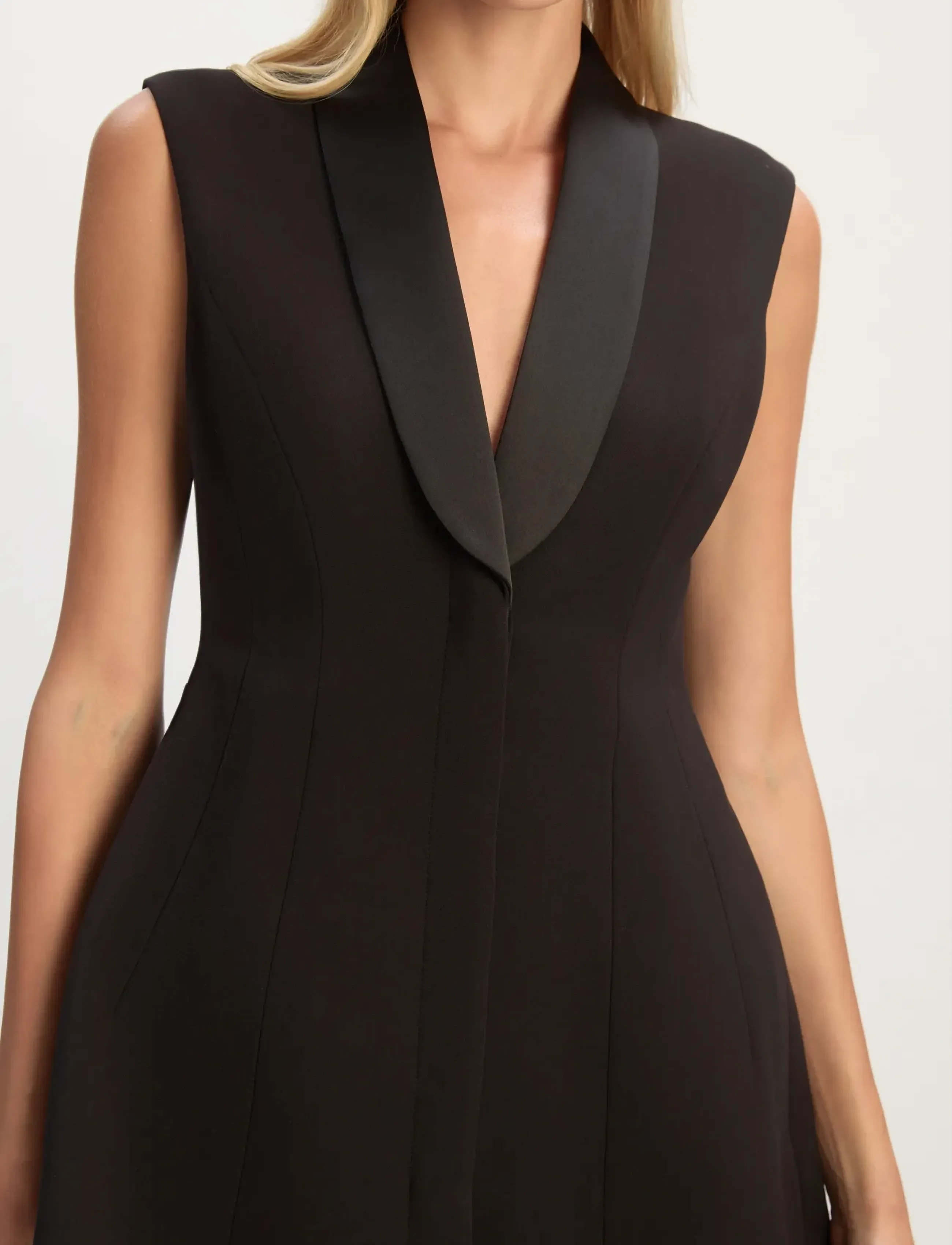 Destene Satin Lapel Mini Dress 3