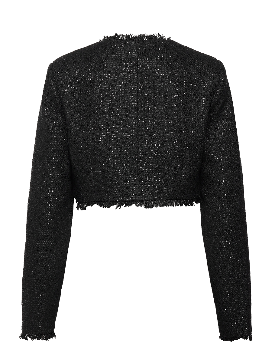 Bardot - KAROLINE BOUCLE CROPPED JACKET - bouclé - black - 2