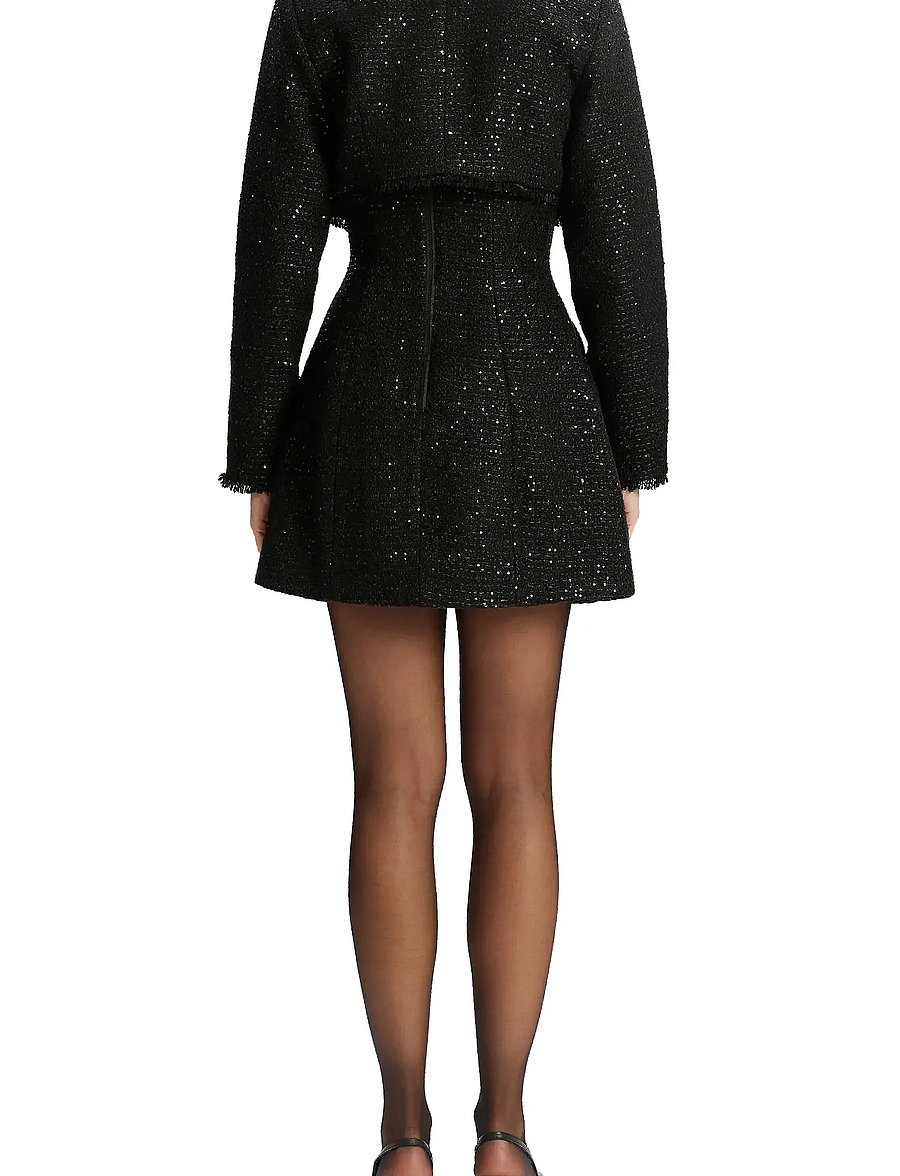 Bardot - KAROLINE BOUCLE CROPPED JACKET - bouclé - black - 4