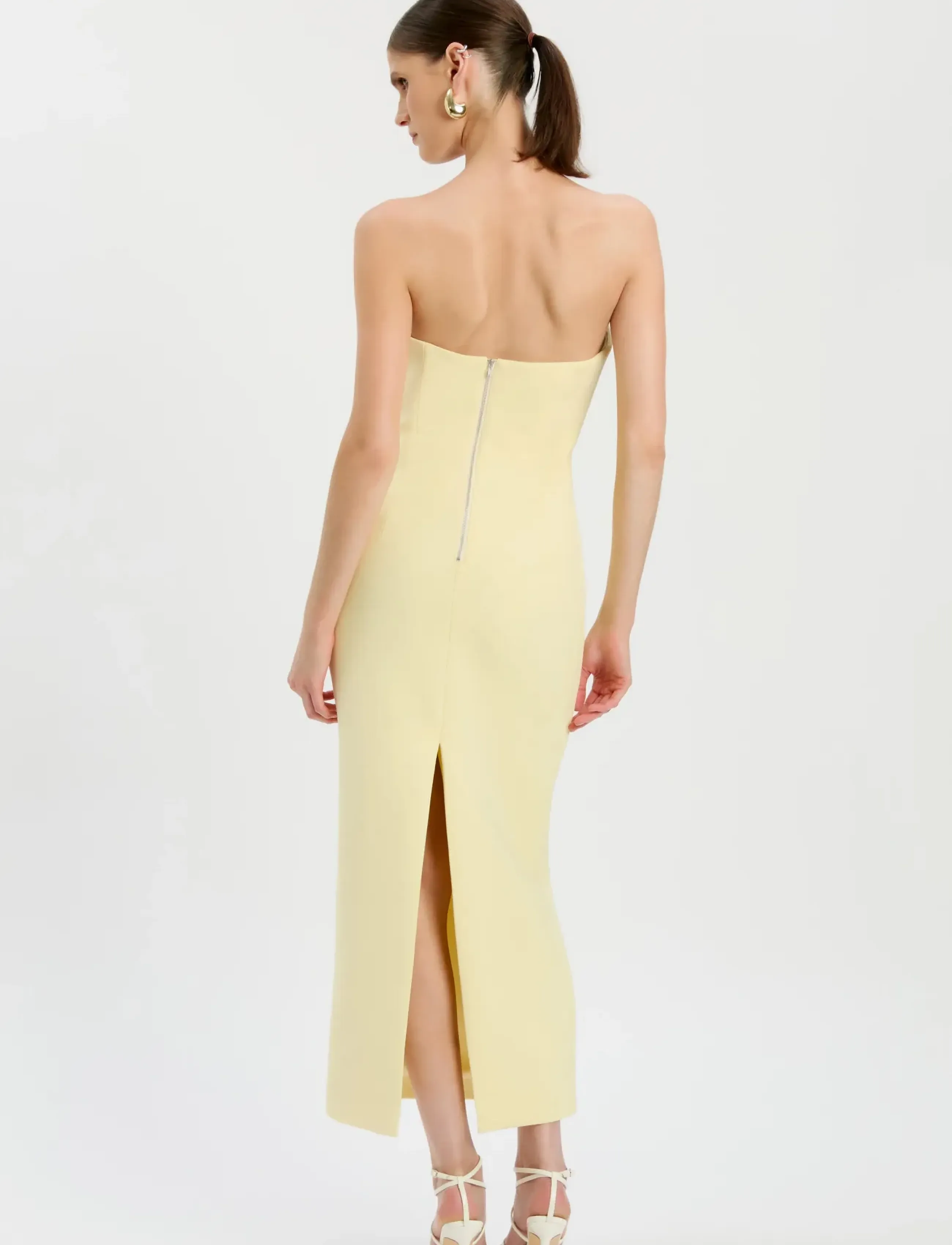 Bardot Rosalyn Midi Dress, 34, Yellow, Kjoler > Knælange Og Midi, Dame