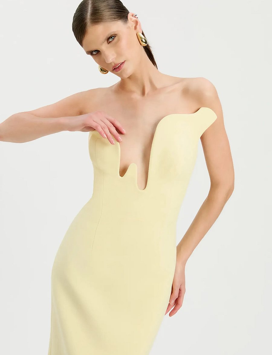 Bardot - ROSALYN MIDI DRESS - etuikleider - canary ylw - 4