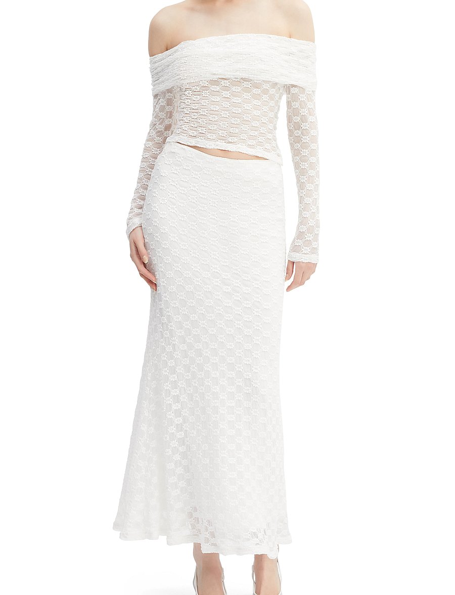 Bardot - ADONI MID RISE MAXI SKIRT - maxi röcke - orchid wht - 0