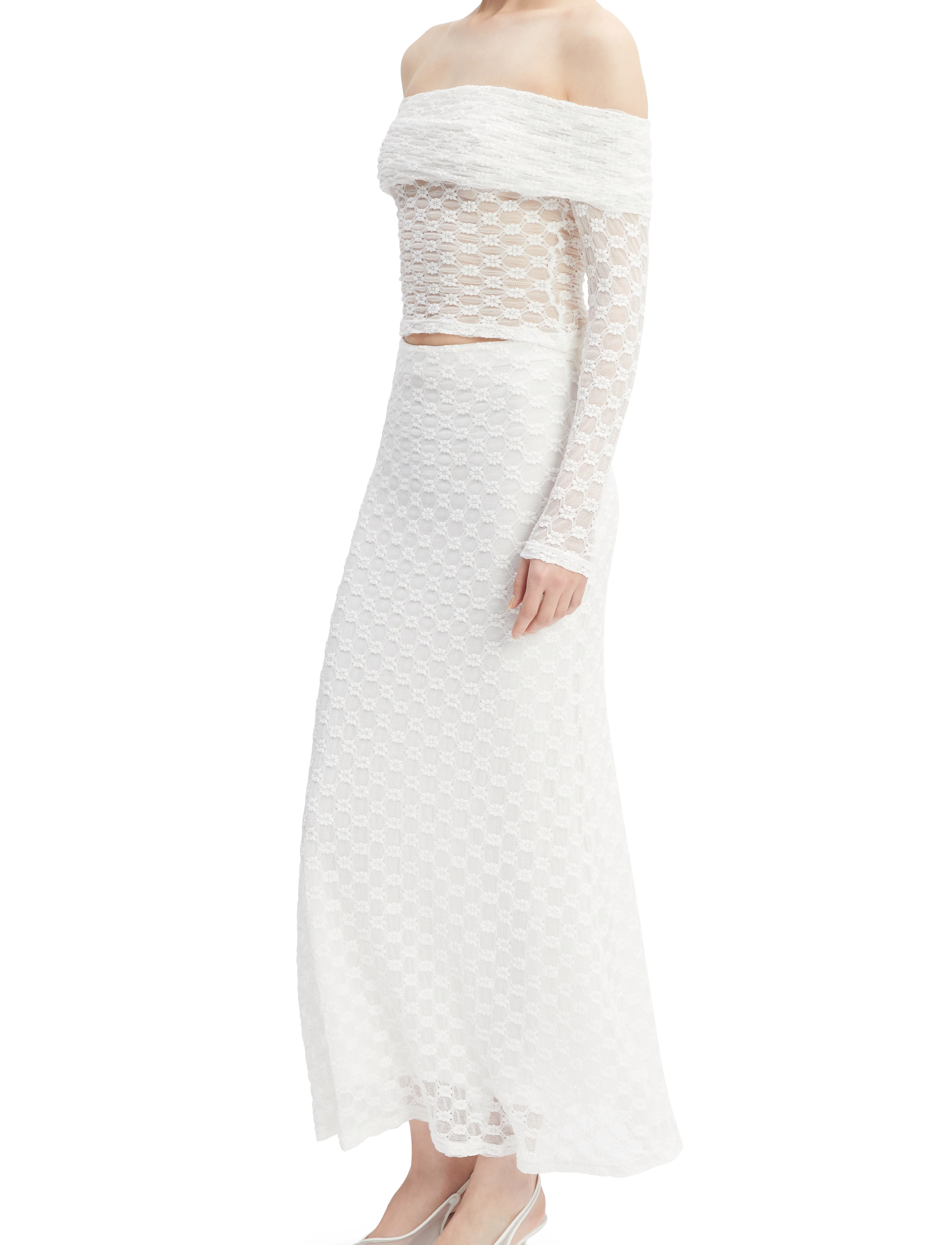 Bardot - ADONI MID RISE MAXI SKIRT - maxi nederdele - orchid wht - 4