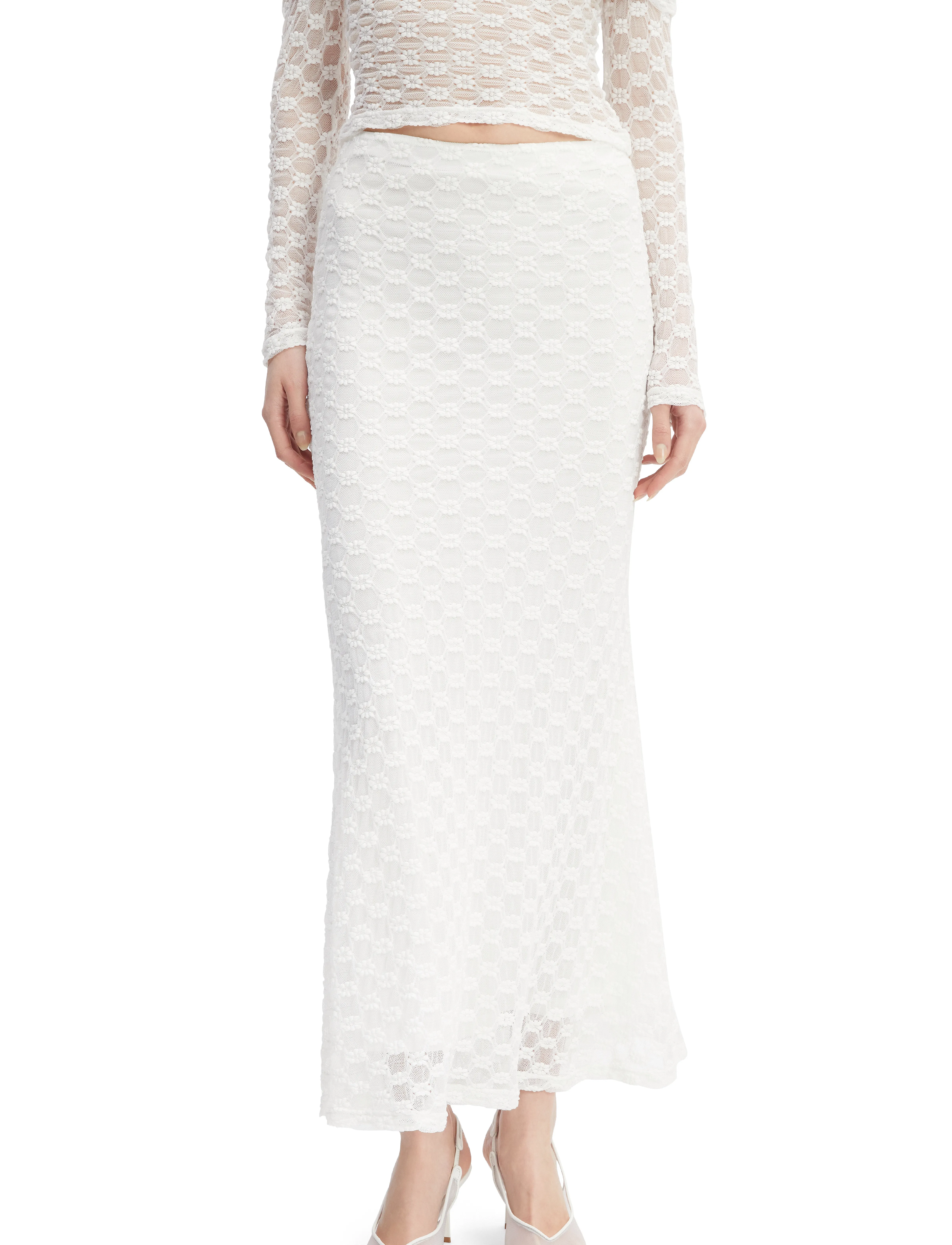 Bardot - ADONI MID RISE MAXI SKIRT - maxi nederdele - orchid wht - 5