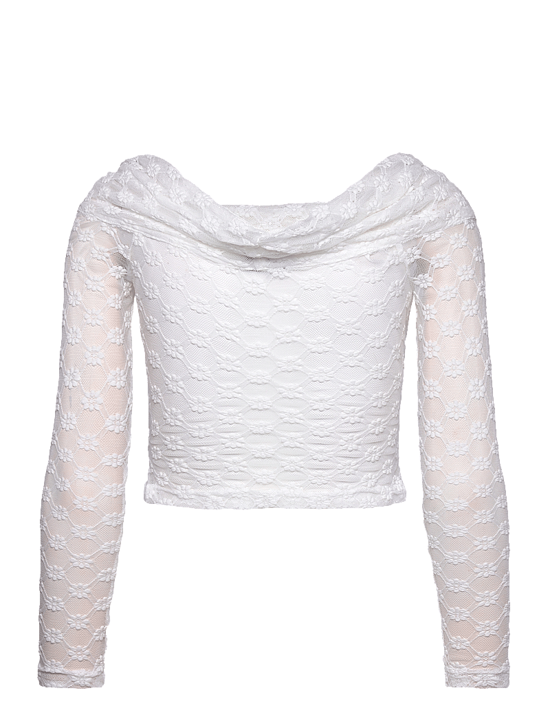 Bardot - ADONI OFF SHOULDER TOP - pikkade varrukatega alussärgid - orchid wht - 2
