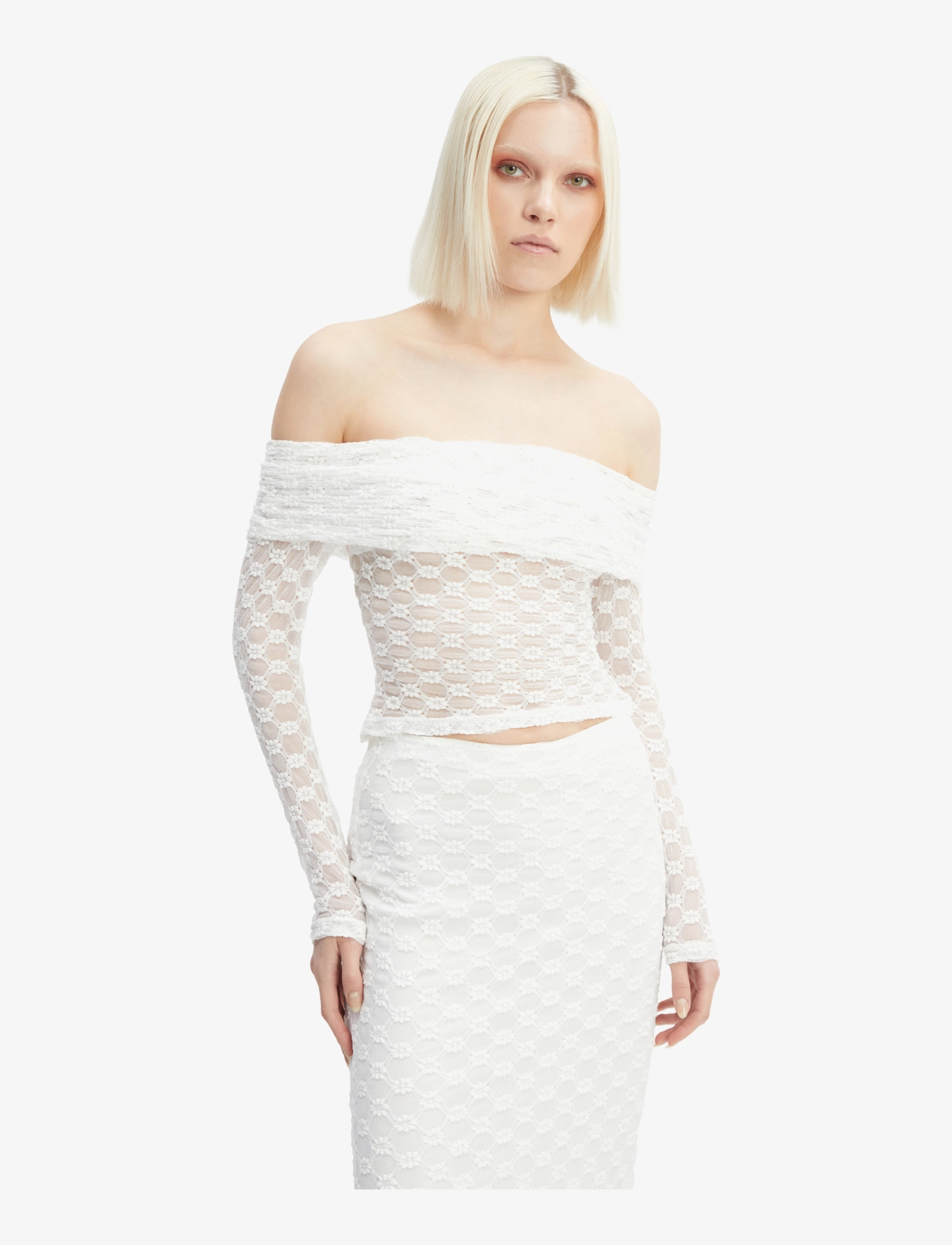 Bardot - ADONI OFF SHOULDER TOP - langärmlige tops - orchid wht - 3