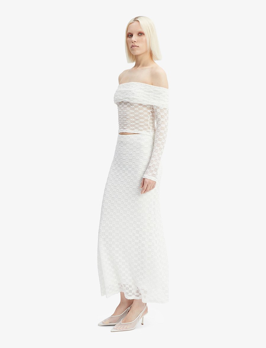 Bardot - ADONI OFF SHOULDER TOP - langärmlige tops - orchid wht - 4