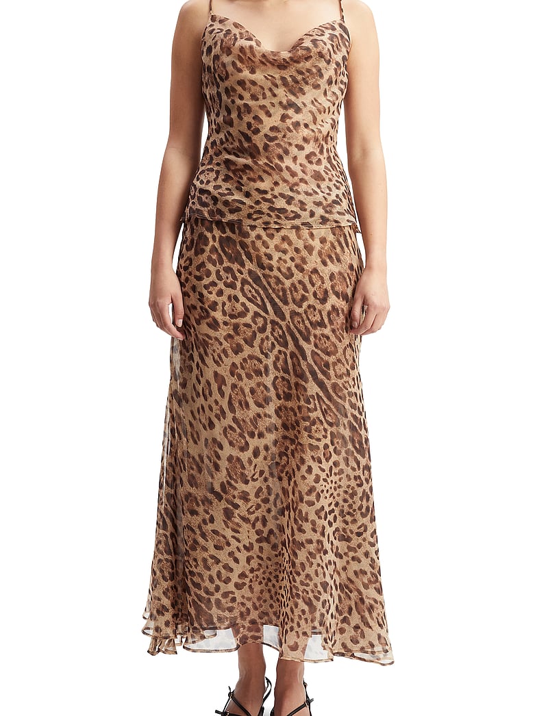 Bardot - MONROE MAXI SKIRT - maxi röcke - b leopard - 0
