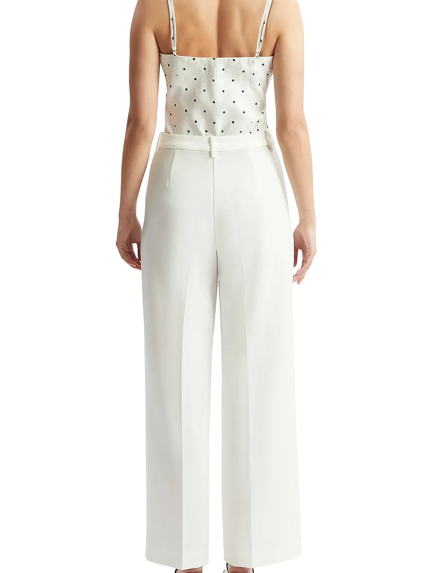 Bardot - VIEDA LINEN BOW FRONT TOP - Ärmellose blusen - white black spot - 4