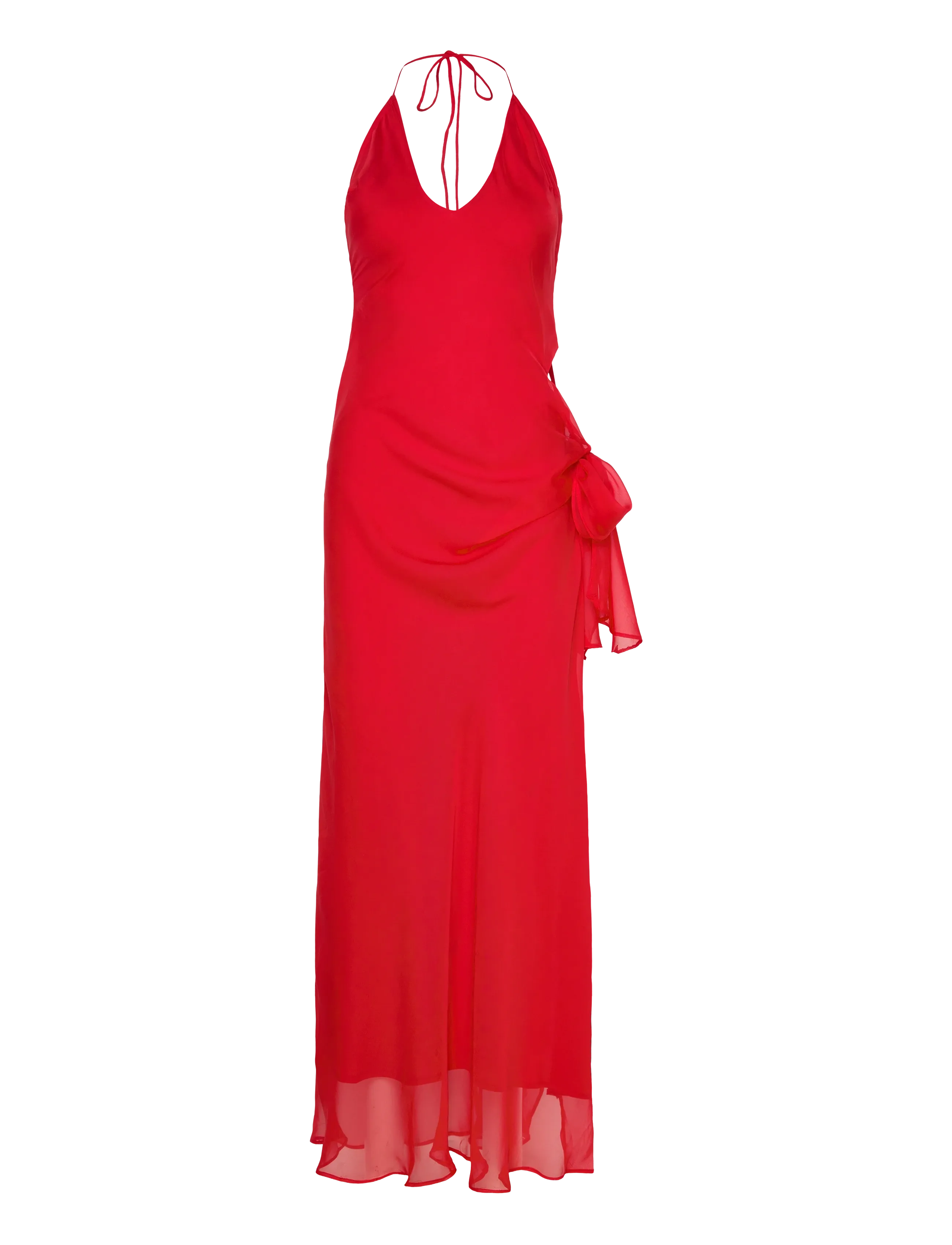 BARDOT Cyrel Cut Out Maxi Kleid Rot - 38 - Damen