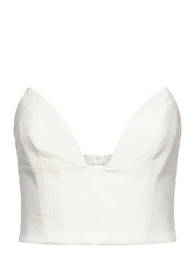Bardot DELPHI STRAPLESS CROP TOP - T-shirts & Tops - ORCHID WHT / white