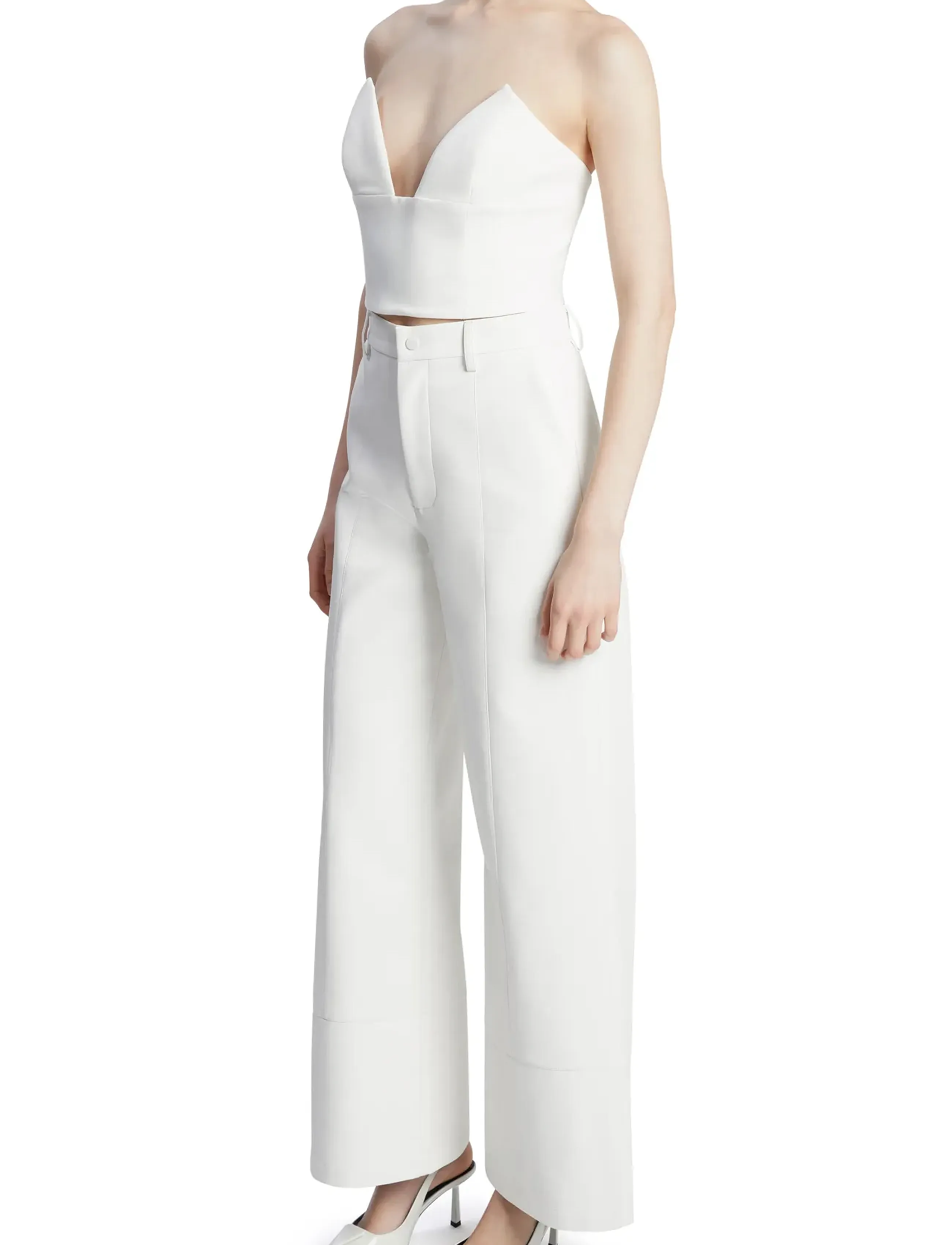 Bardot - DELPHI STRAPLESS CROP TOP - orchid wht - 3