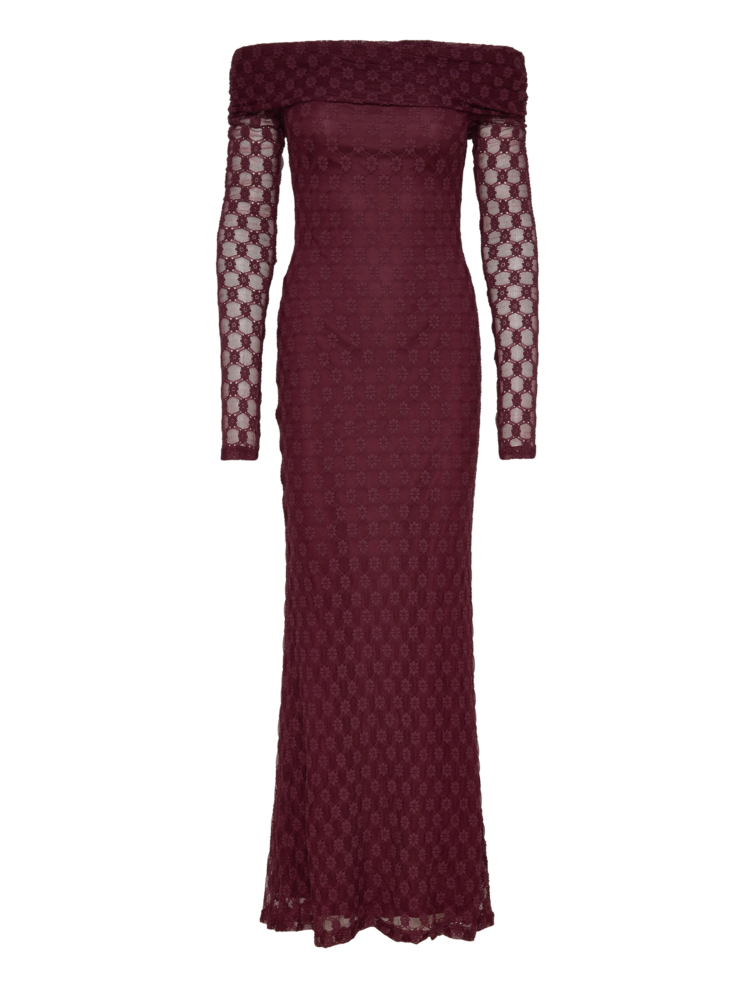 Bardot ADONI OFF SHOULDER MAXI DRESS - Hochzeitsgäste - DEEP PLUM / burgundy