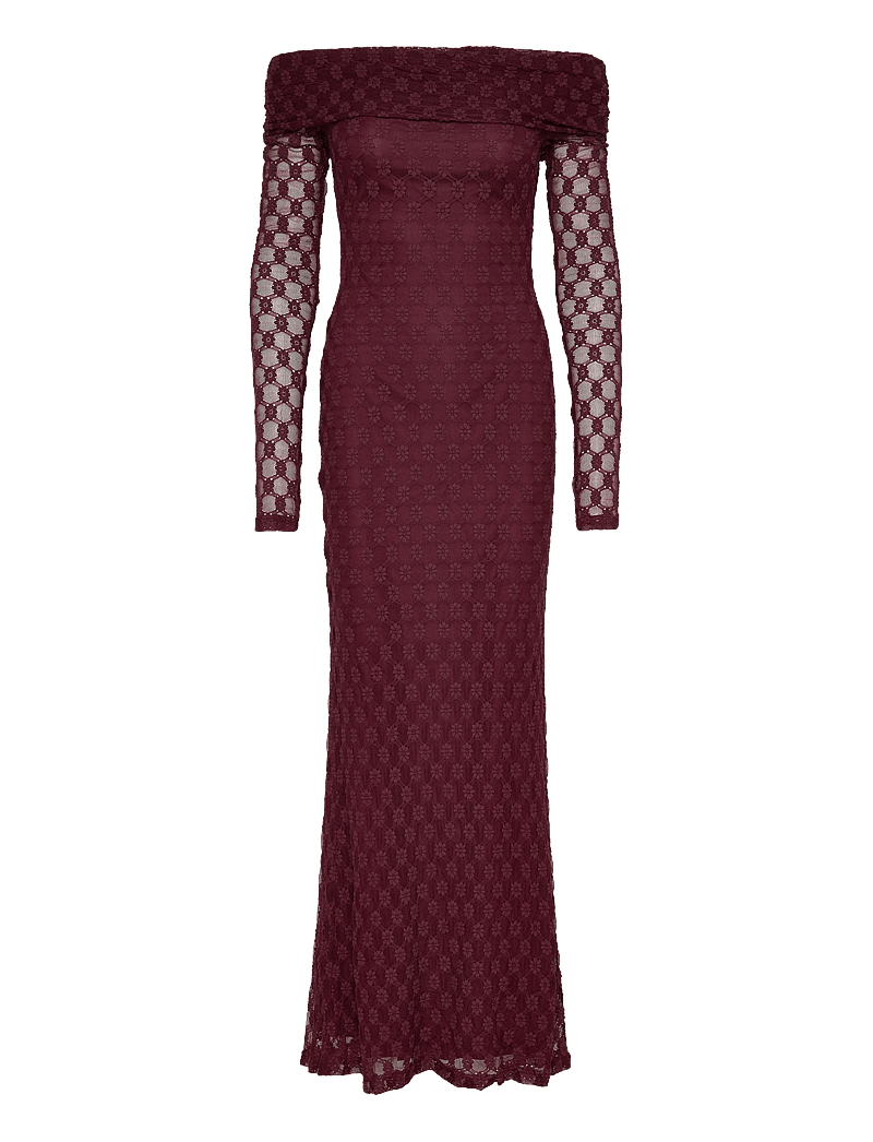 Bardot - ADONI OFF SHOULDER MAXI DRESS - abendkleider - deep plum - 0