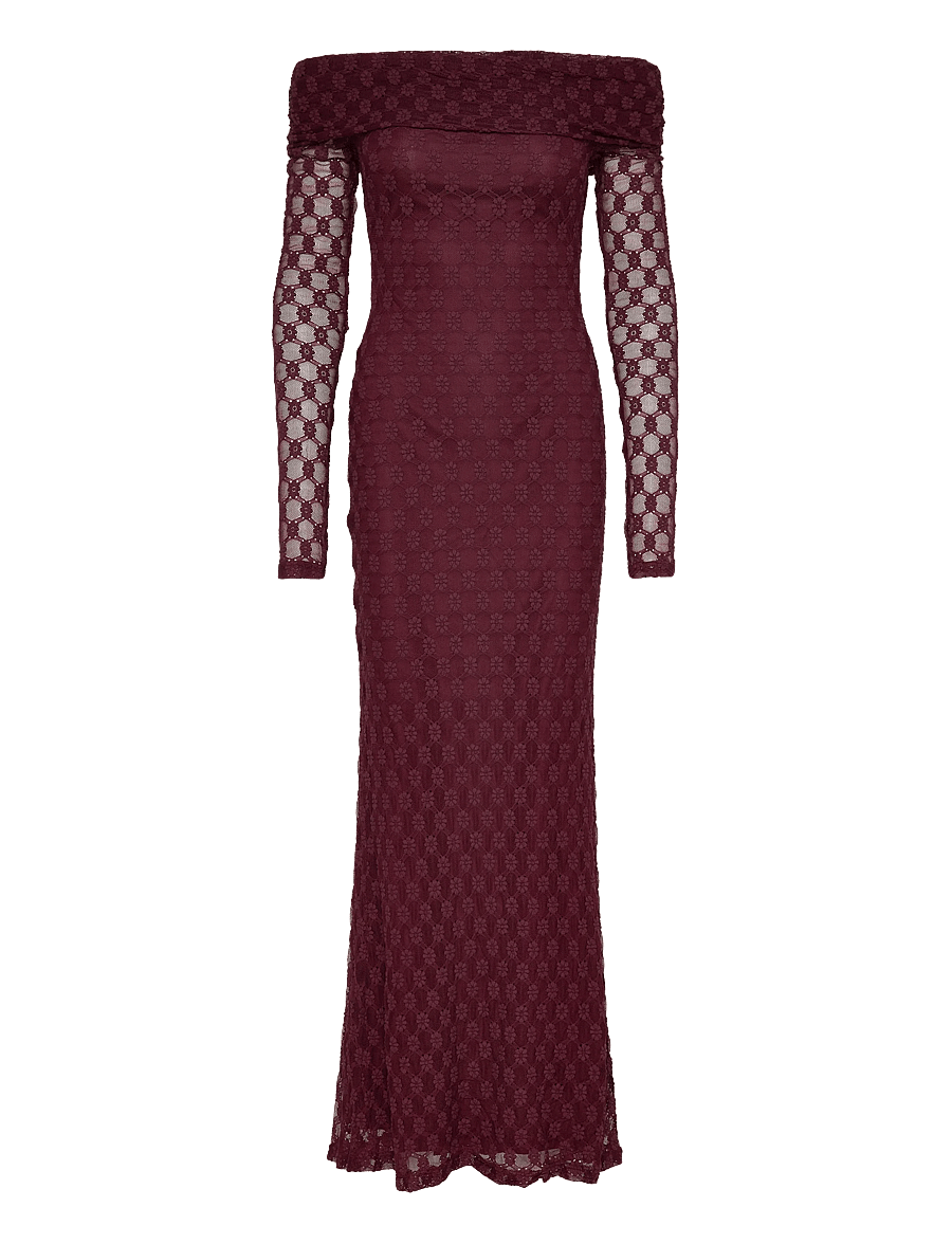 Bardot - ADONI OFF SHOULDER MAXI DRESS - evening dresses - deep plum - 1
