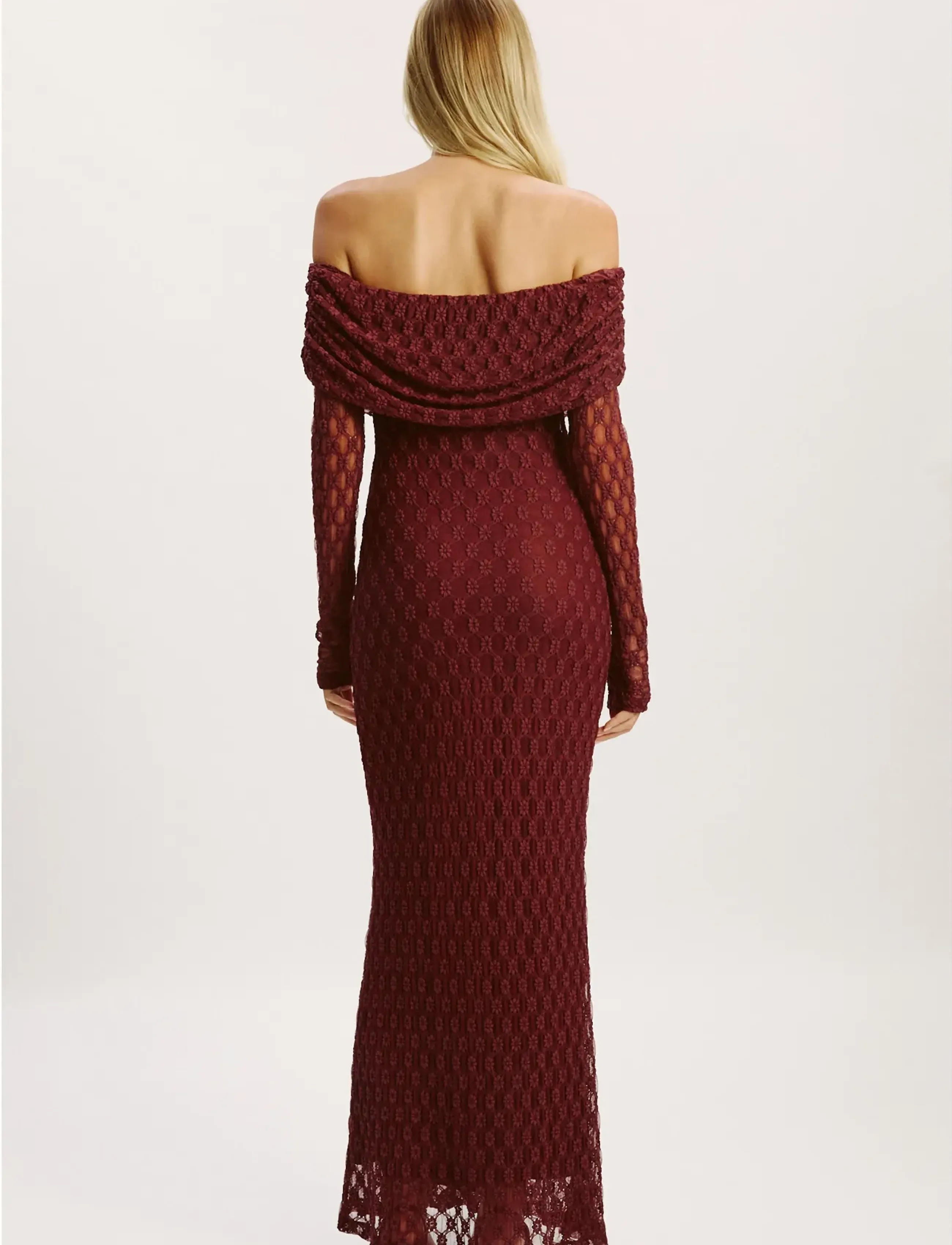 Bardot - ADONI OFF SHOULDER MAXI DRESS - evening dresses - deep plum - 5