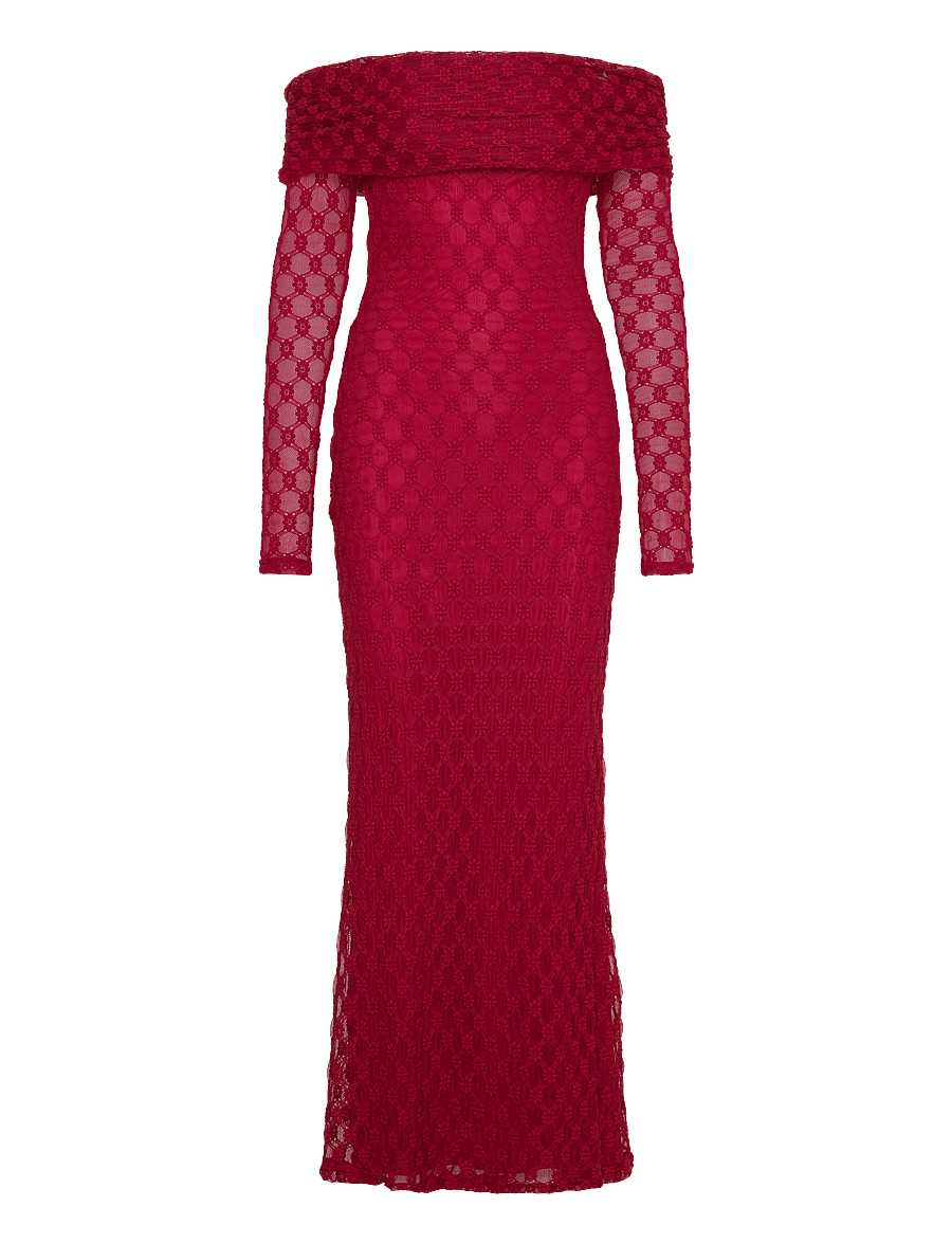 Bardot - ADONI OFF SHOULDER MAXI DRESS - evening dresses - deep red - 1