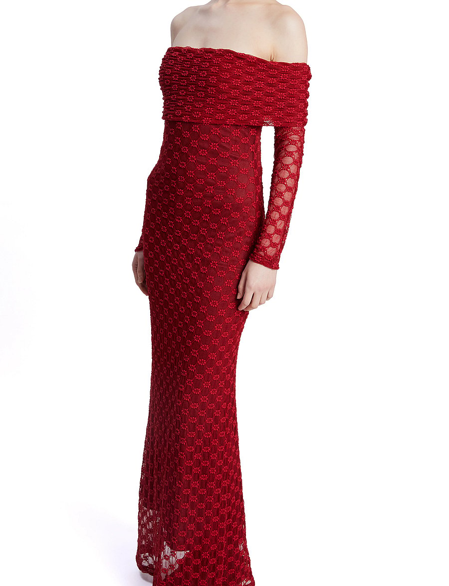 Bardot - ADONI OFF SHOULDER MAXI DRESS - evening dresses - deep red - 3