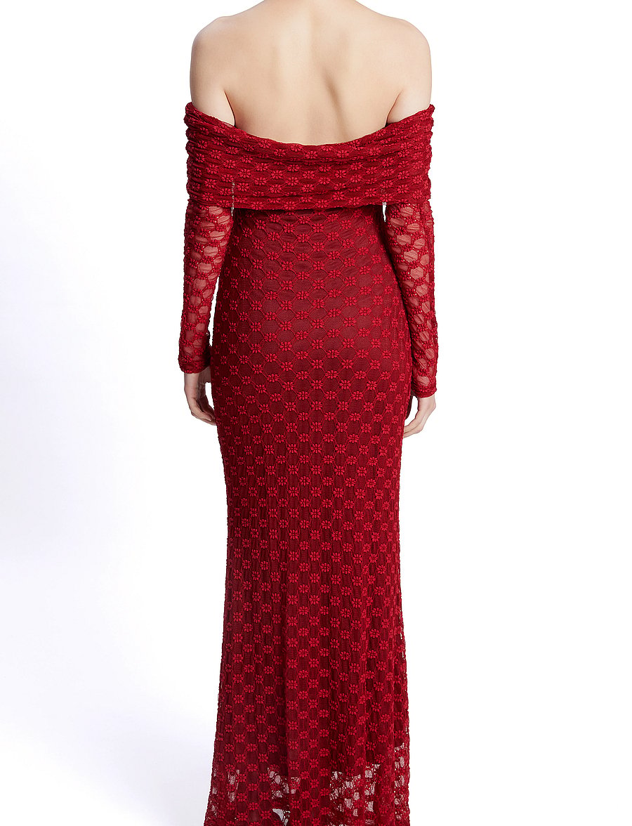 Bardot - ADONI OFF SHOULDER MAXI DRESS - evening dresses - deep red - 4