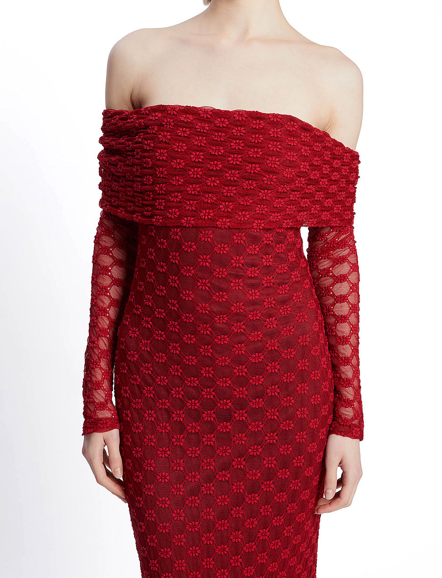 Bardot - ADONI OFF SHOULDER MAXI DRESS - evening dresses - deep red - 5