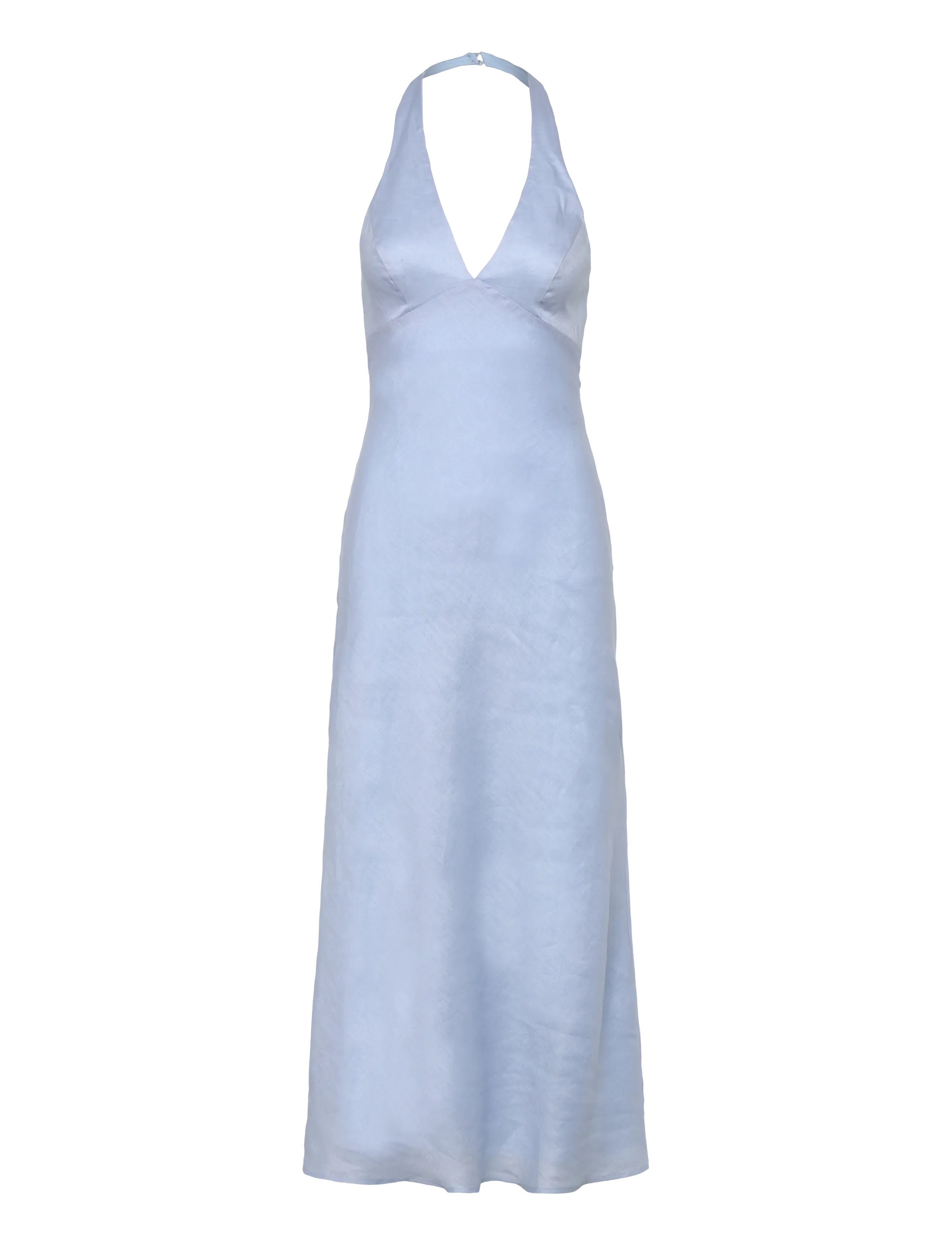 Bardot - PAOLA HALTER LINEN MIDI DRESS - soft blue - 1