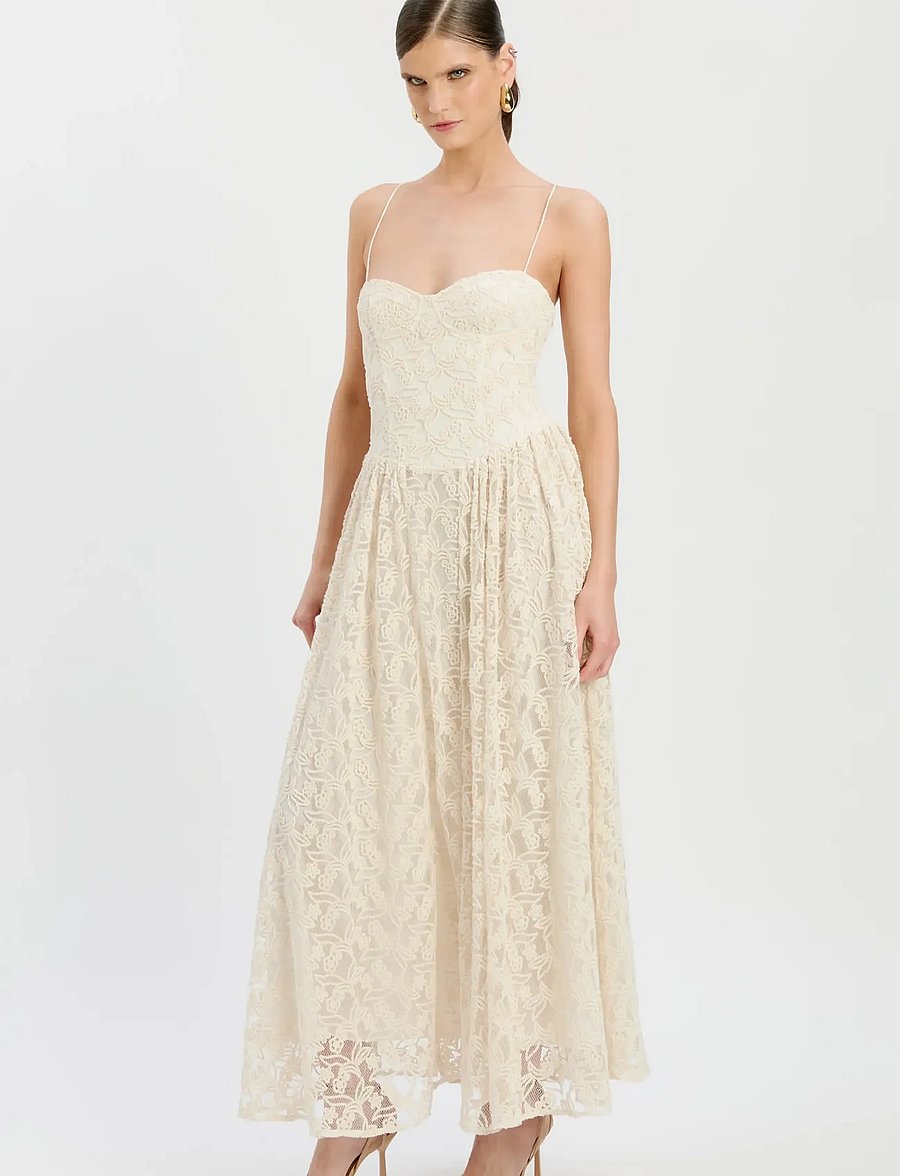 Bardot - ESTIE BRODERIE MAXI DRESS - spitzenkleider - lt beige - 3