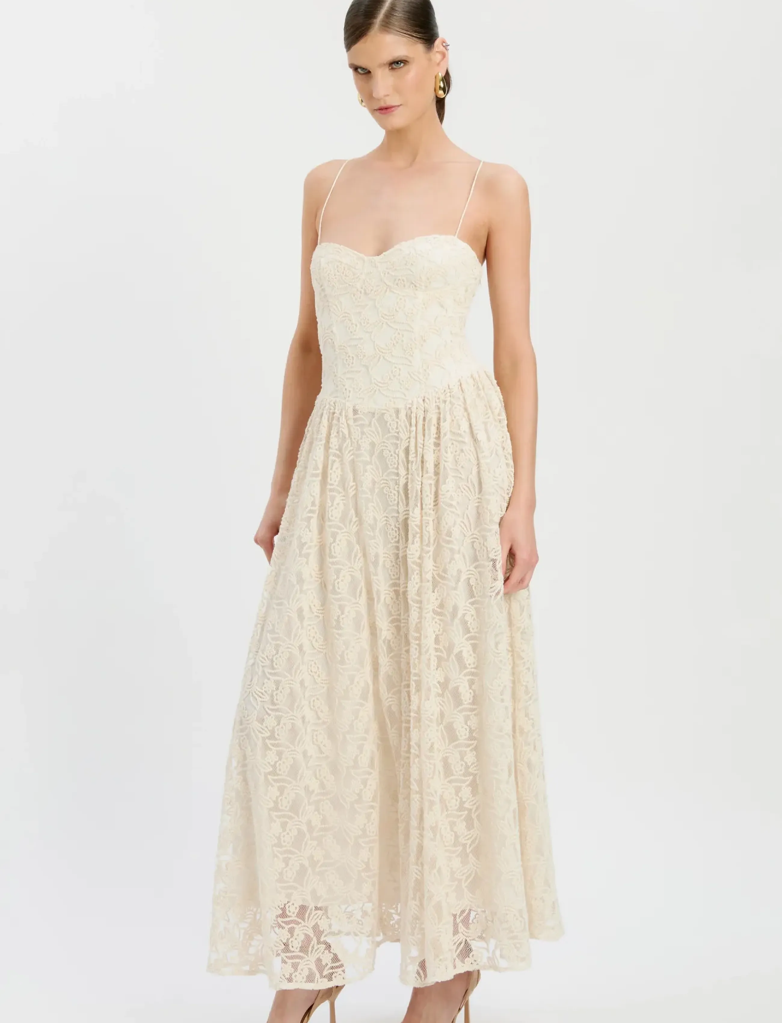 Bardot - ESTIE BRODERIE MAXI DRESS - blondekjoler - lt beige - 3
