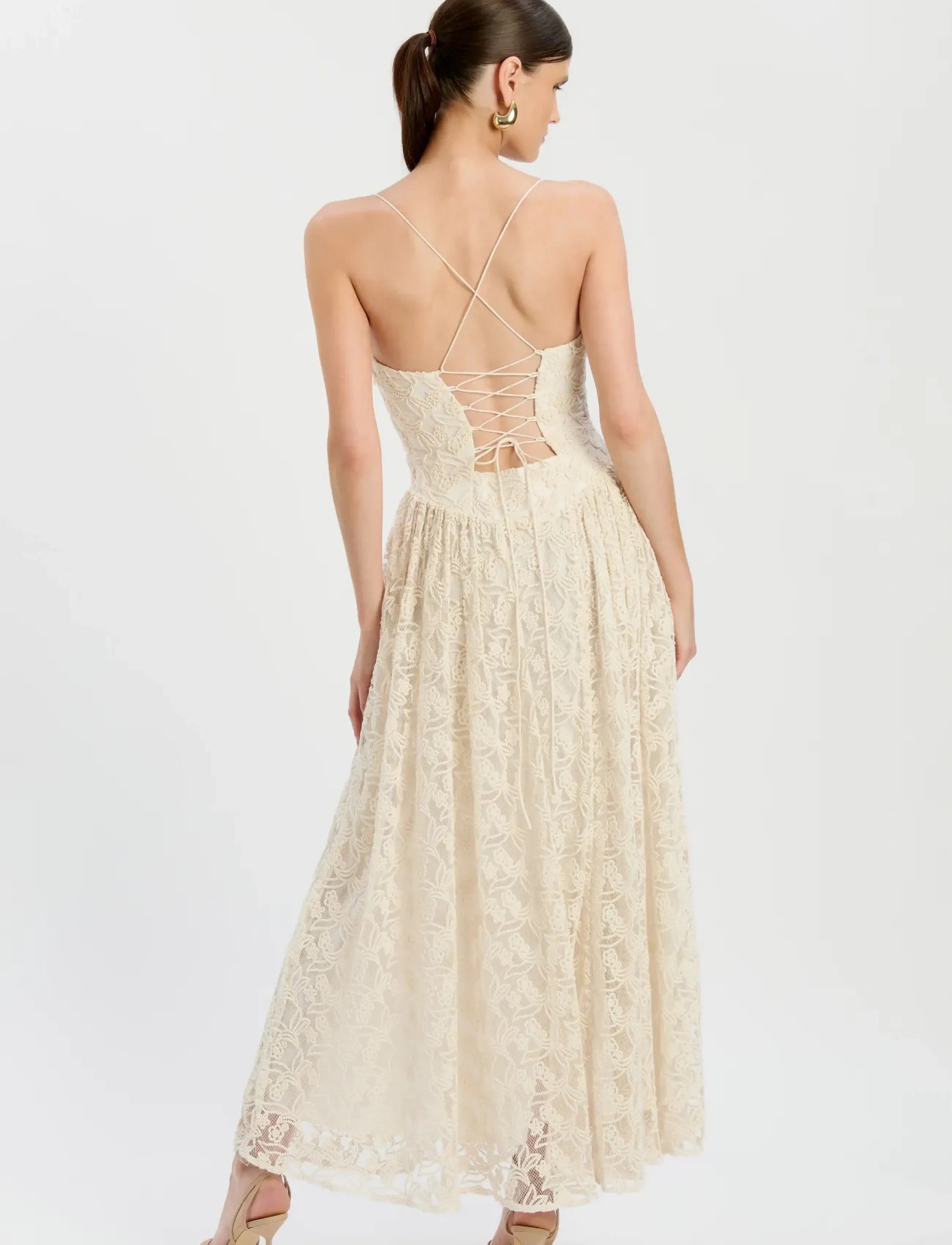 Bardot - ESTIE BRODERIE MAXI DRESS - blondekjoler - lt beige - 4
